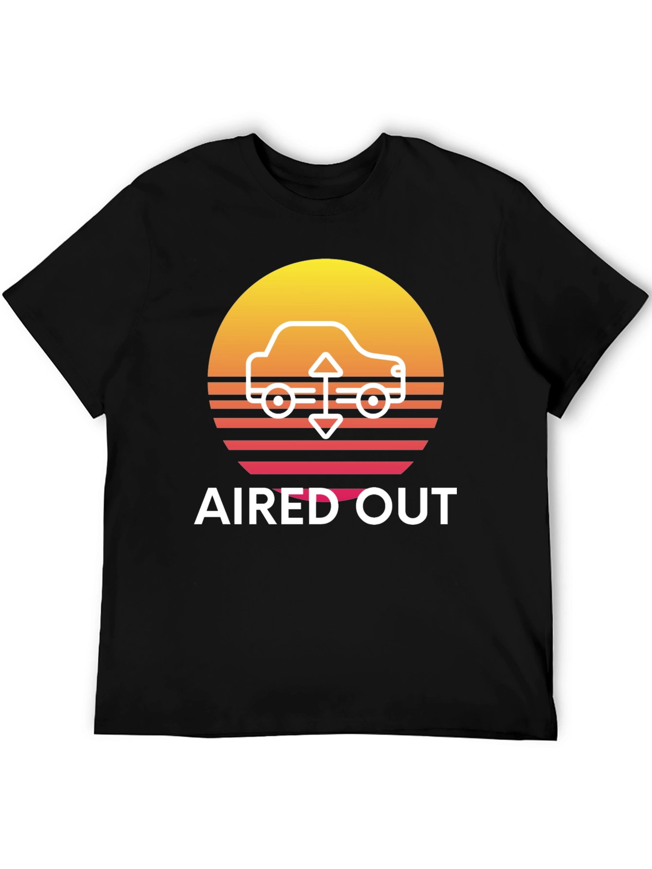 Aired Out Car Graphic Tee - Sunset Style