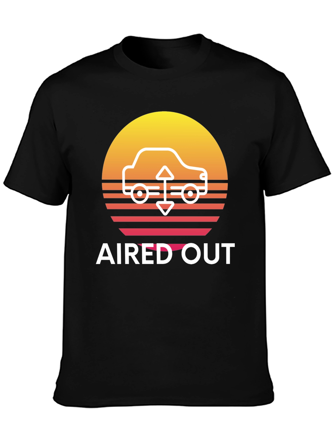 Aired Out Car Graphic Tee - Sunset Style