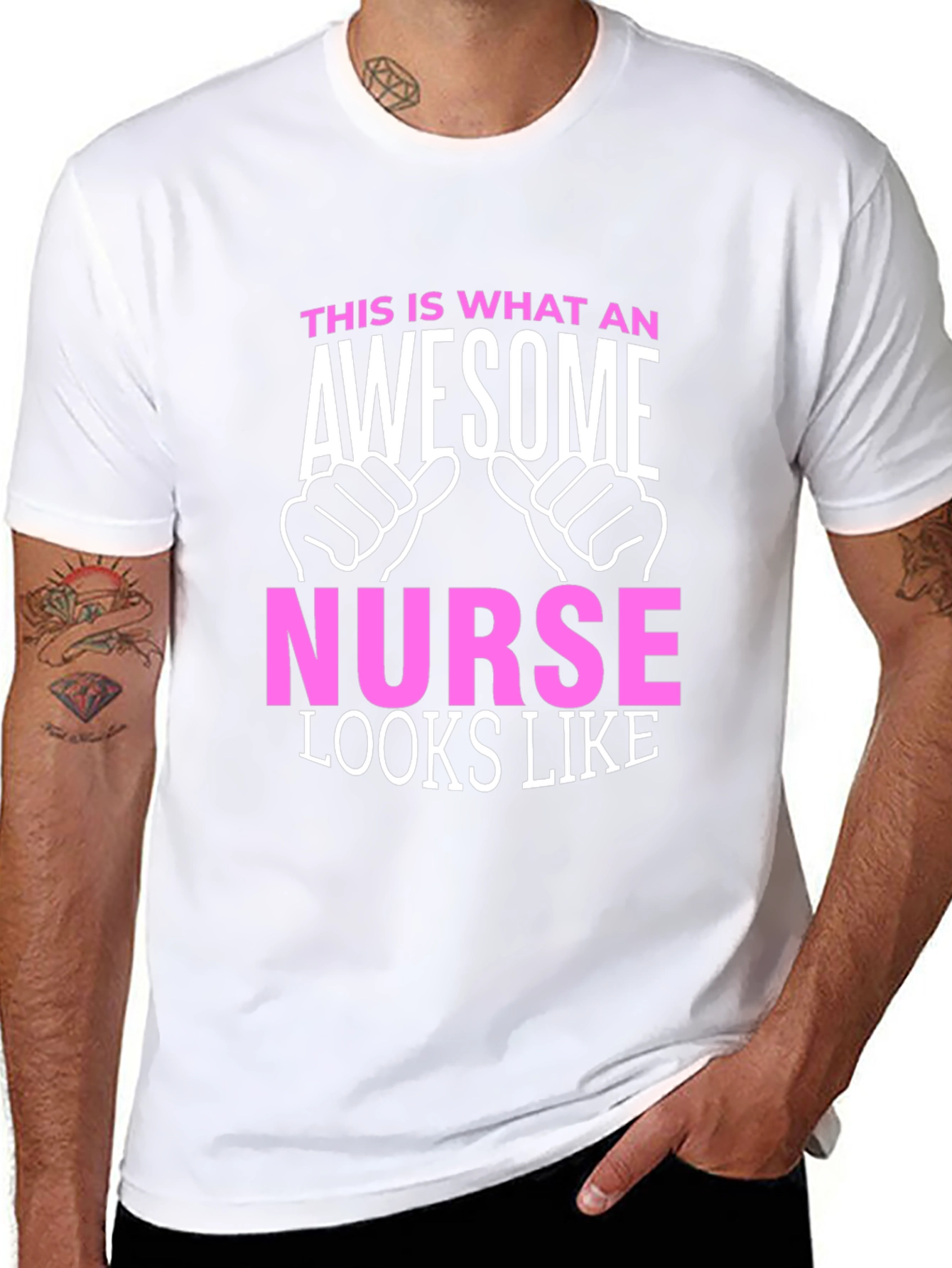 Awesome Nurse Graphic T-Shirt - Black