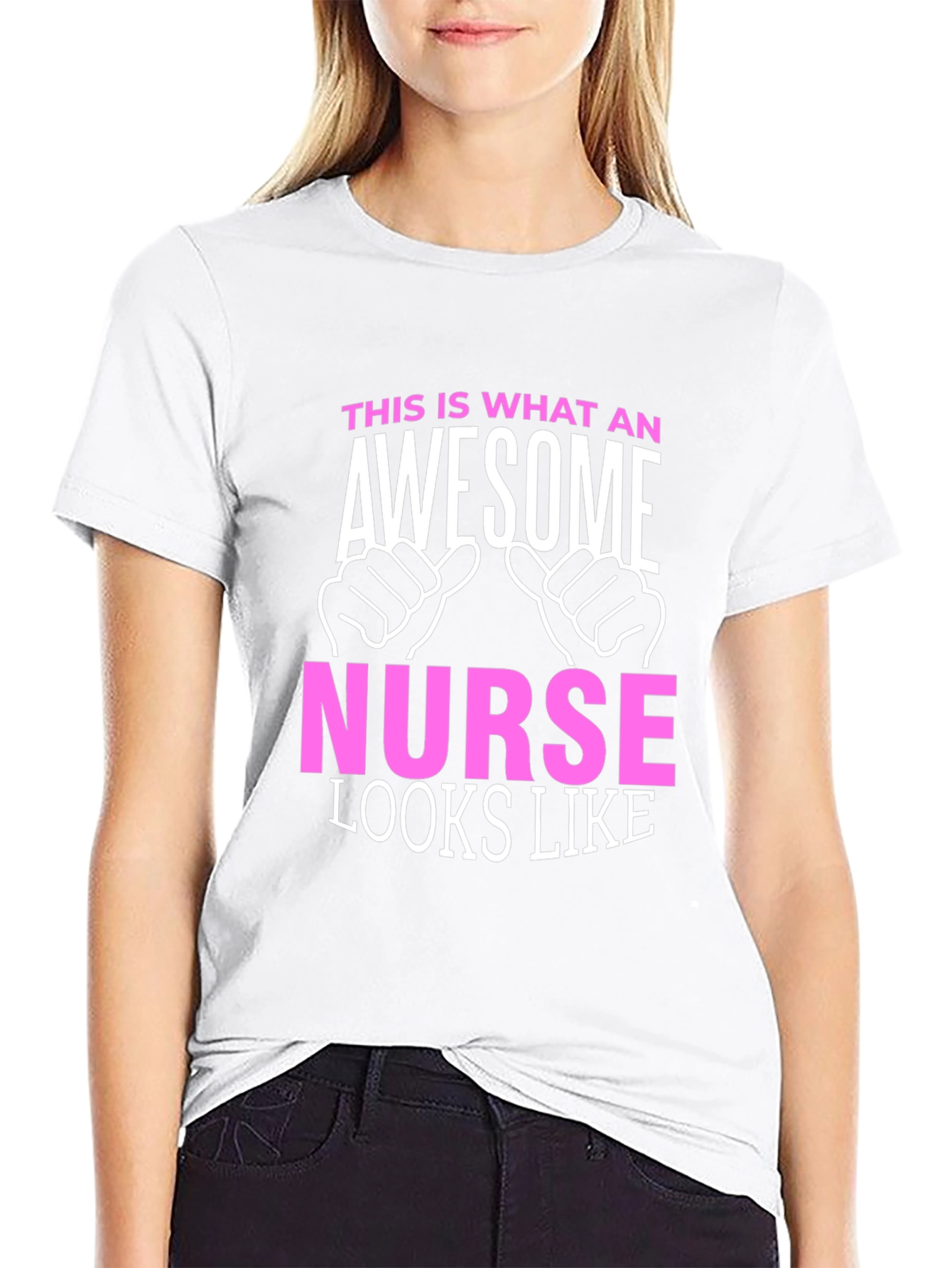 Awesome Nurse Graphic T-Shirt - Black