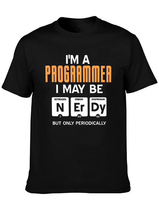 Nerdy Programmer T-Shirt - Periodic Table Humor