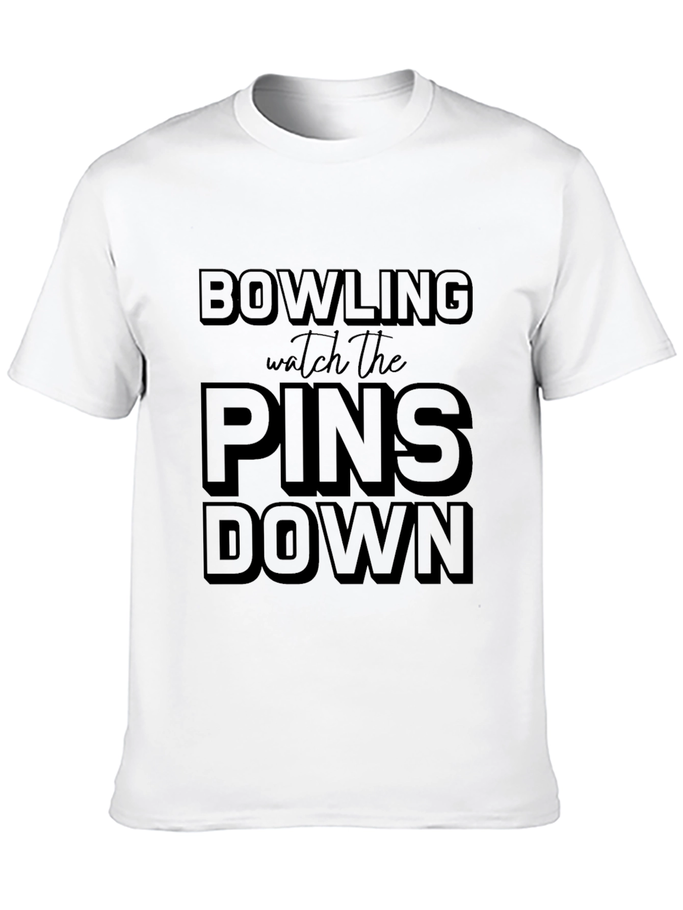 Bowling Watch The Pins Down T-Shirt