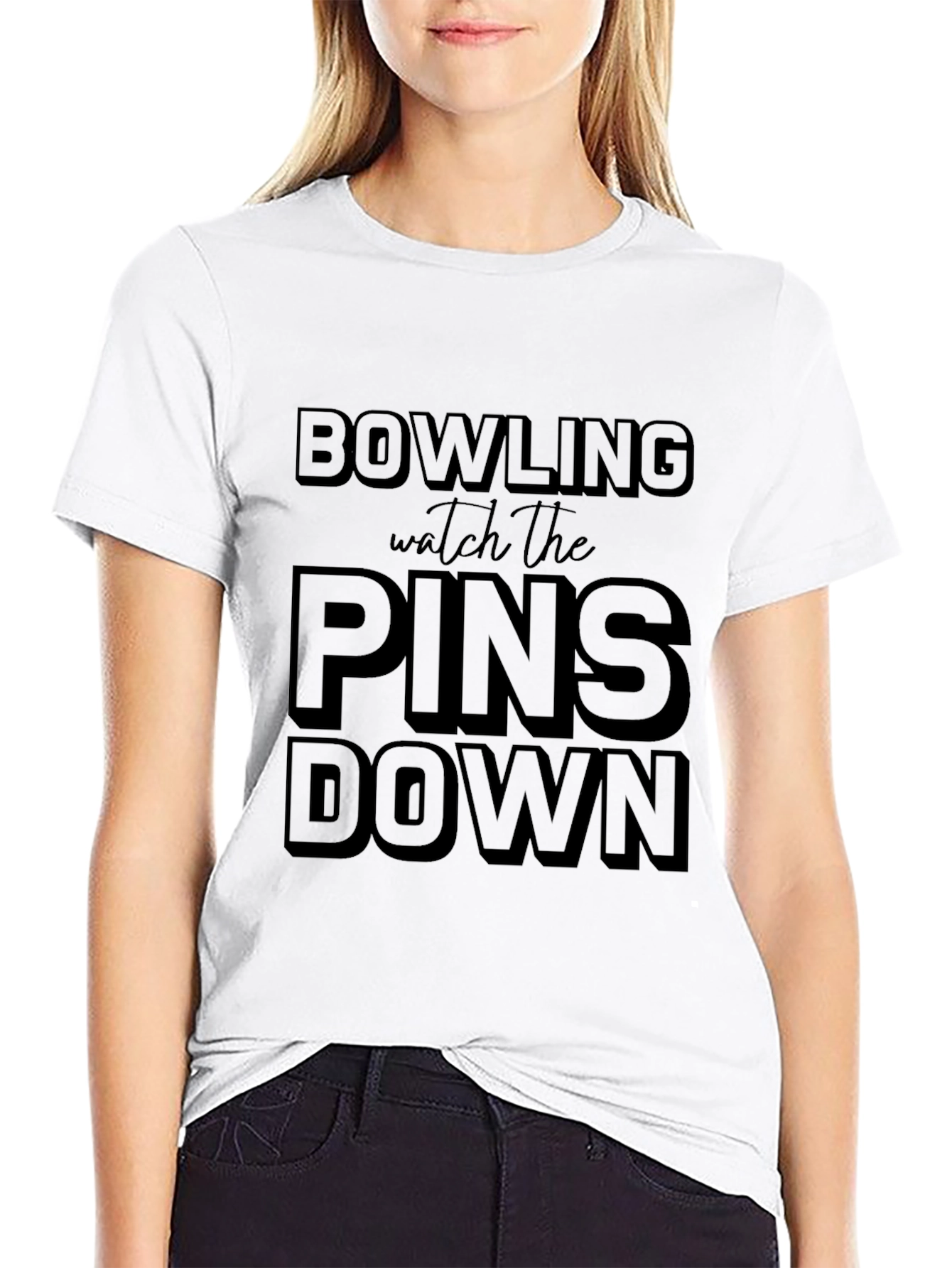 Bowling Watch The Pins Down T-Shirt