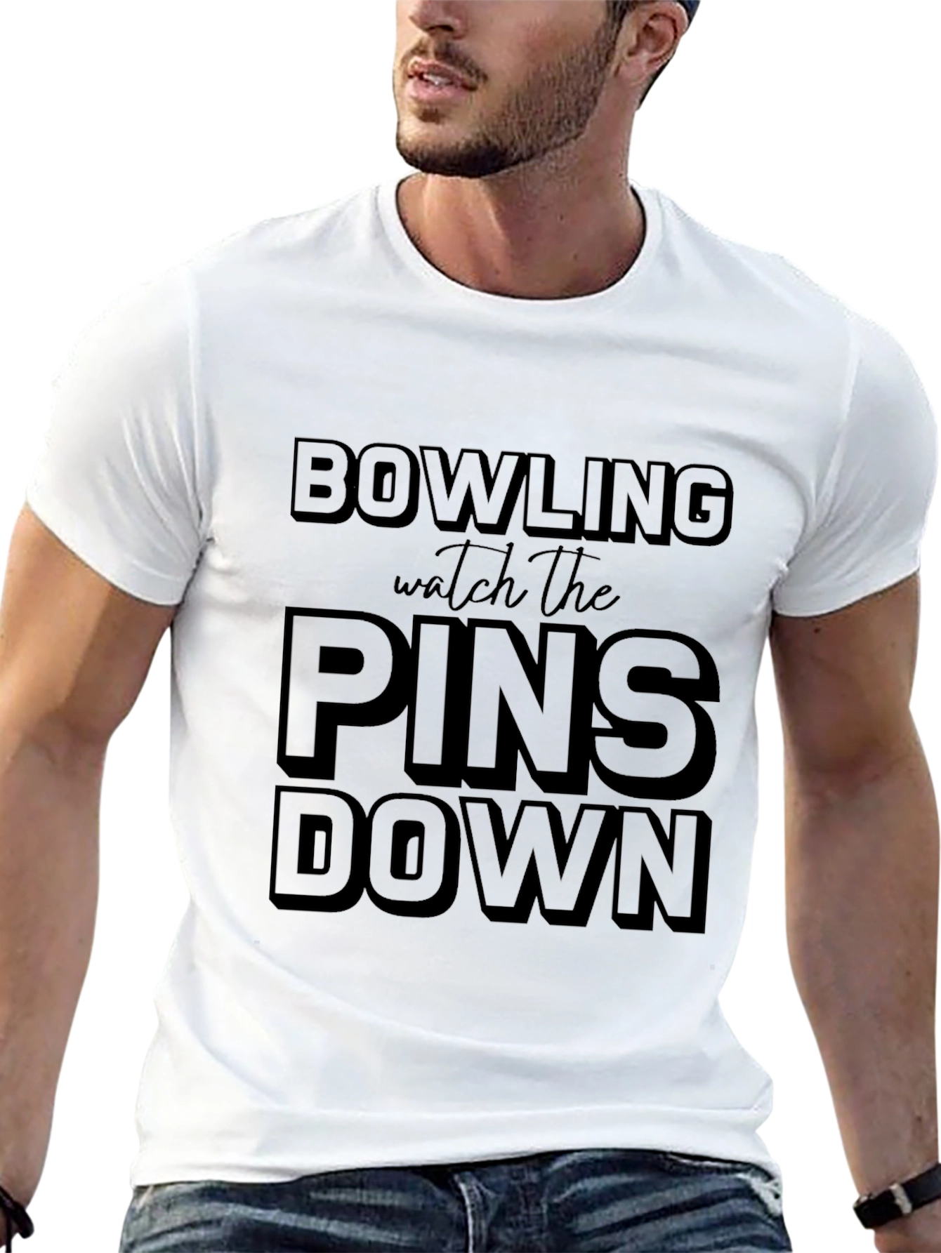 Bowling Watch The Pins Down T-Shirt