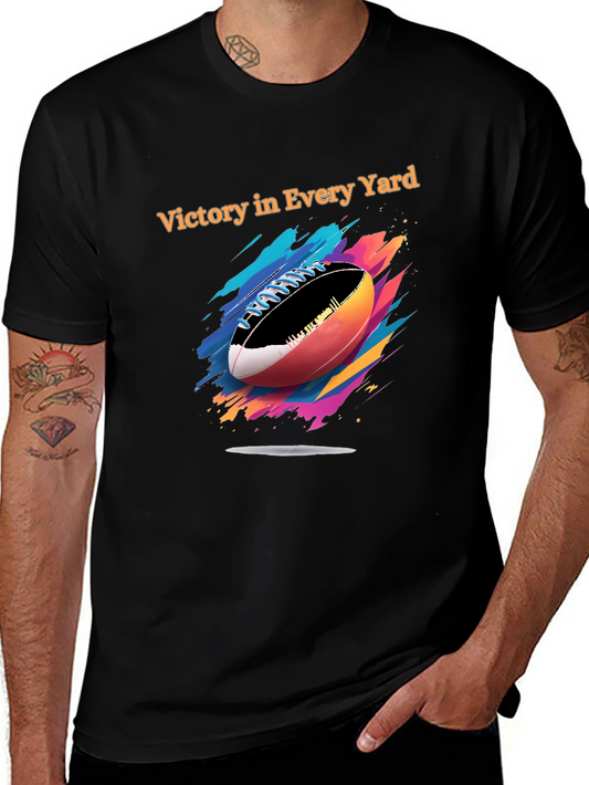 Victory in Every Yard Football Graphic Tee