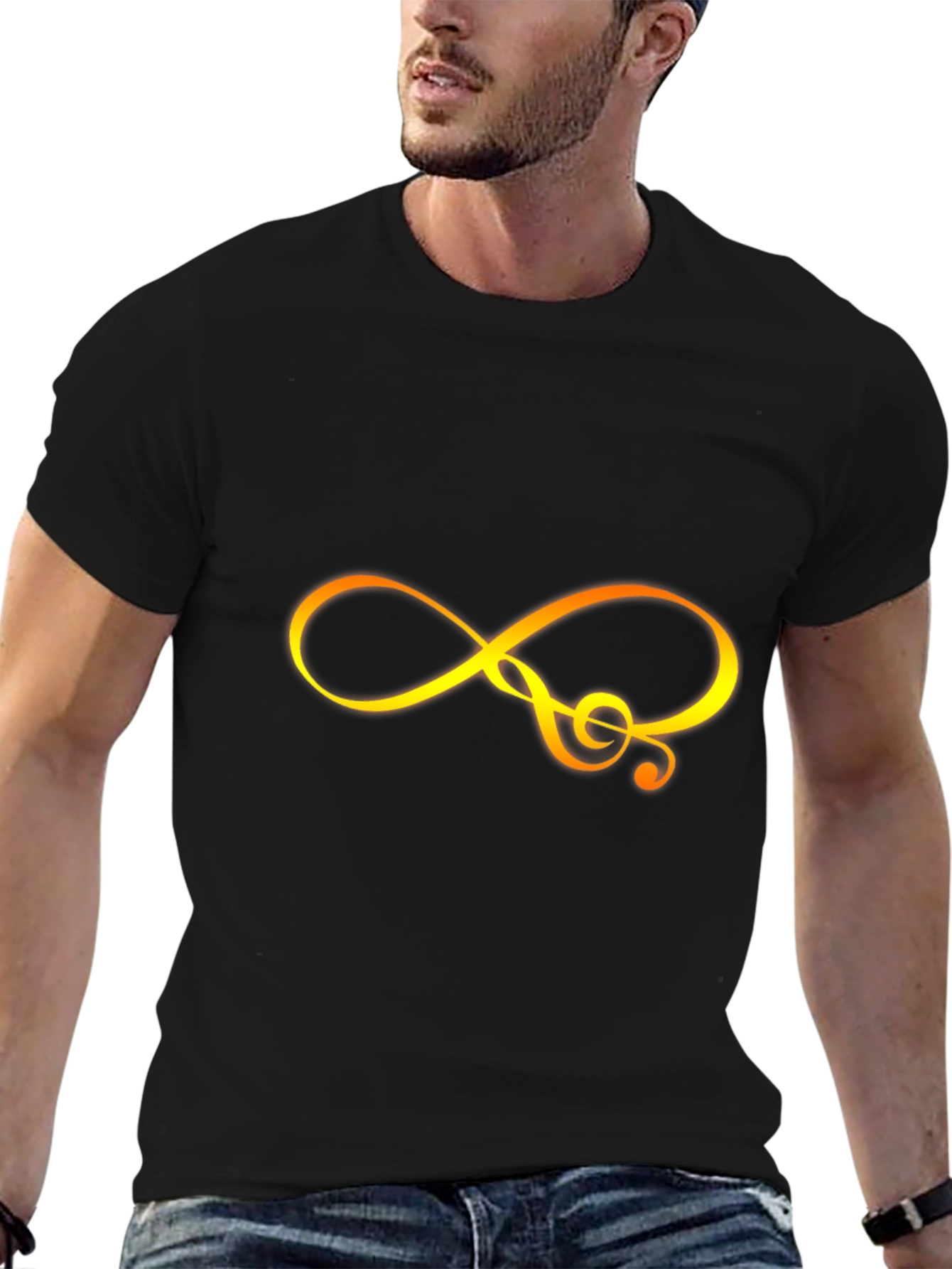 Infinity Music Symbol Graphic Tee - Black