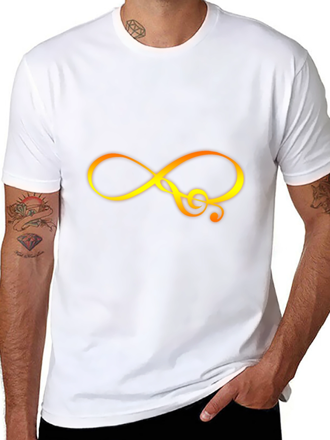 Infinity Music Symbol Graphic Tee - Black