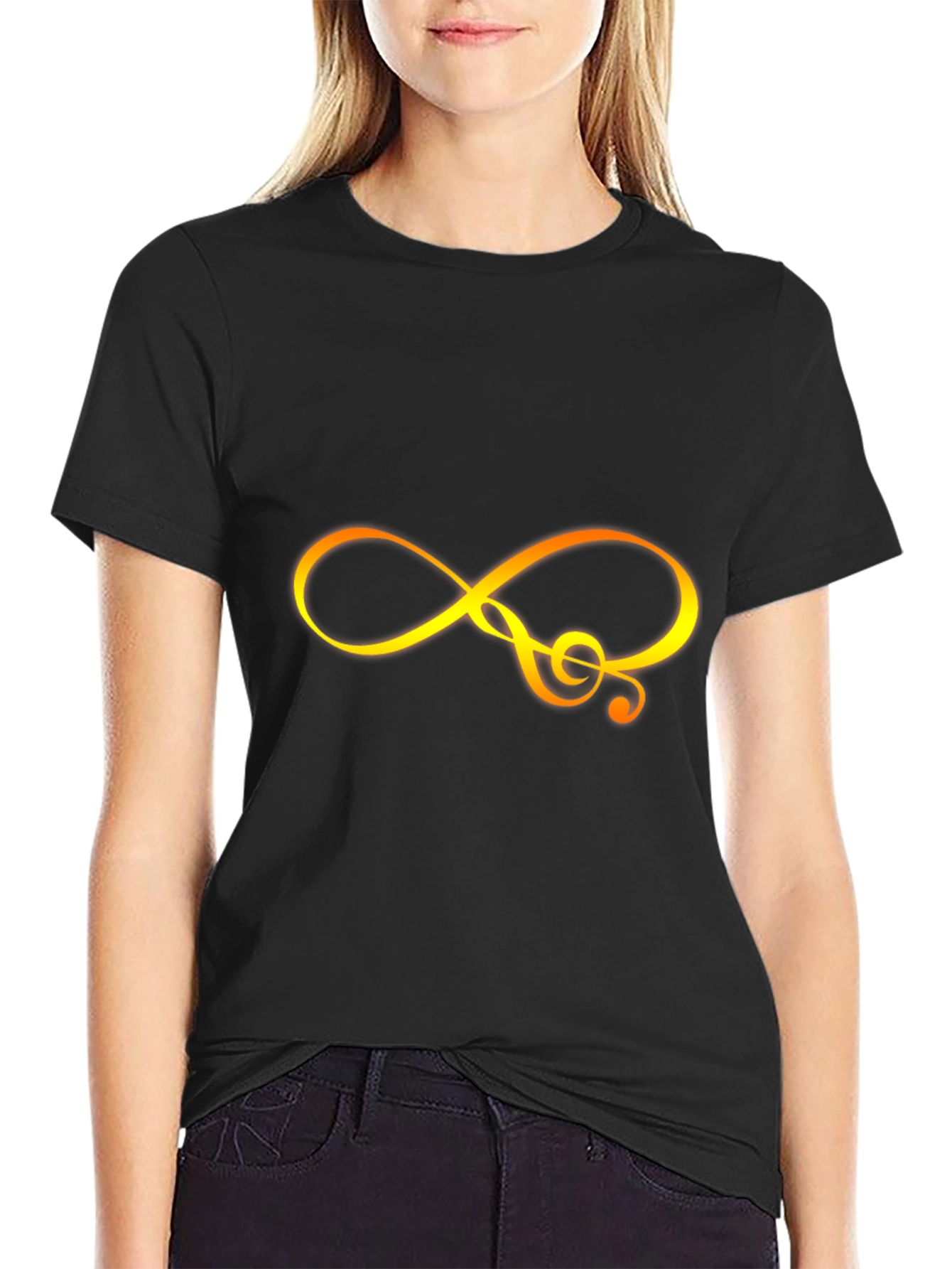 Infinity Music Symbol Graphic Tee - Black