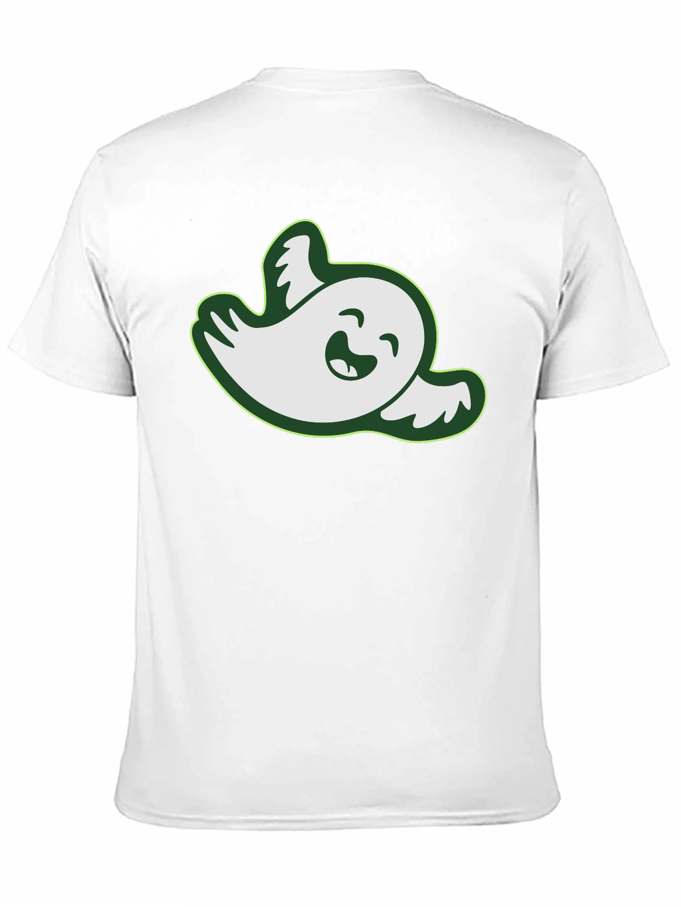 Funny Ghost Graphic Tee - Black Cotton T-Shirt