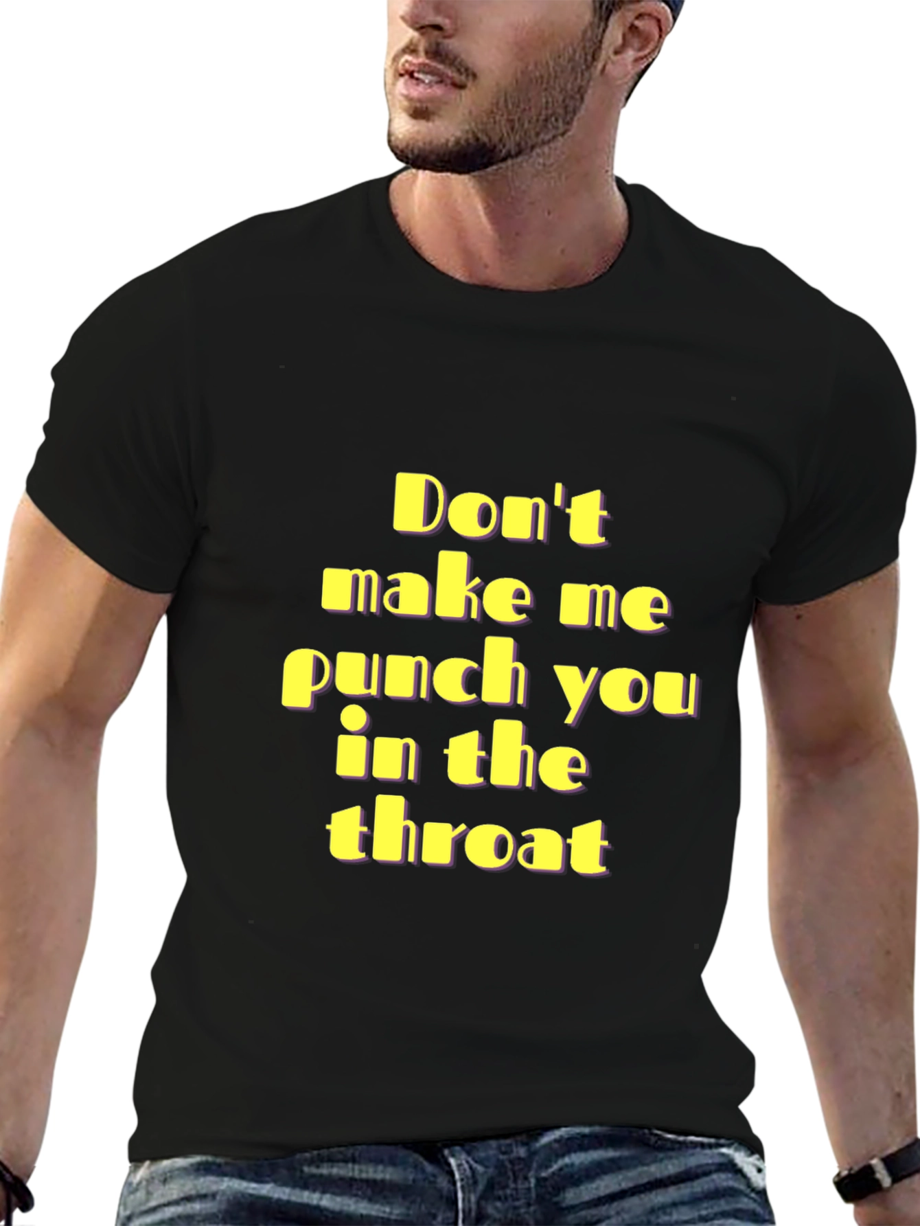 Funny Threat T-Shirt - Punch You In The Throat