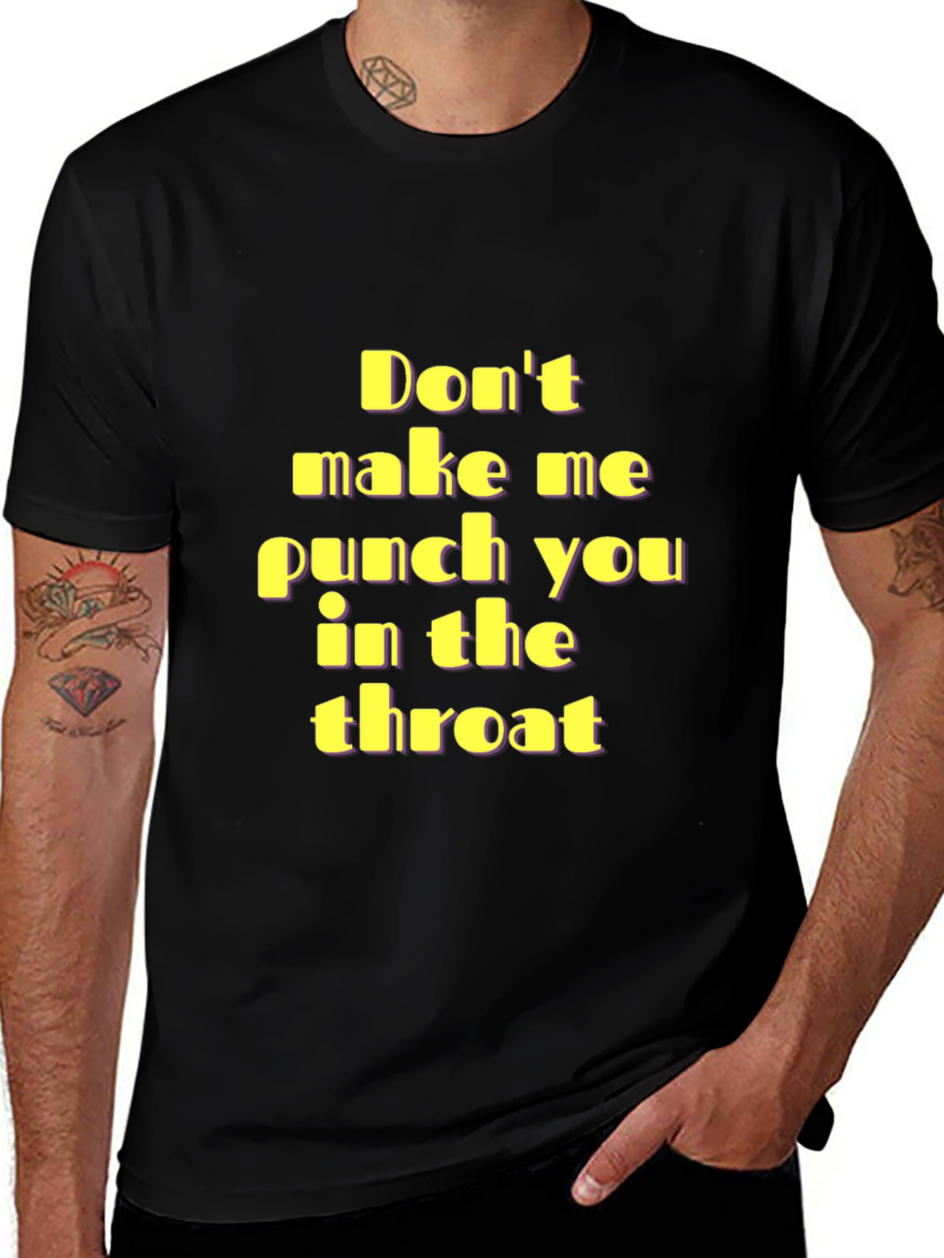 Funny Threat T-Shirt - Punch You In The Throat