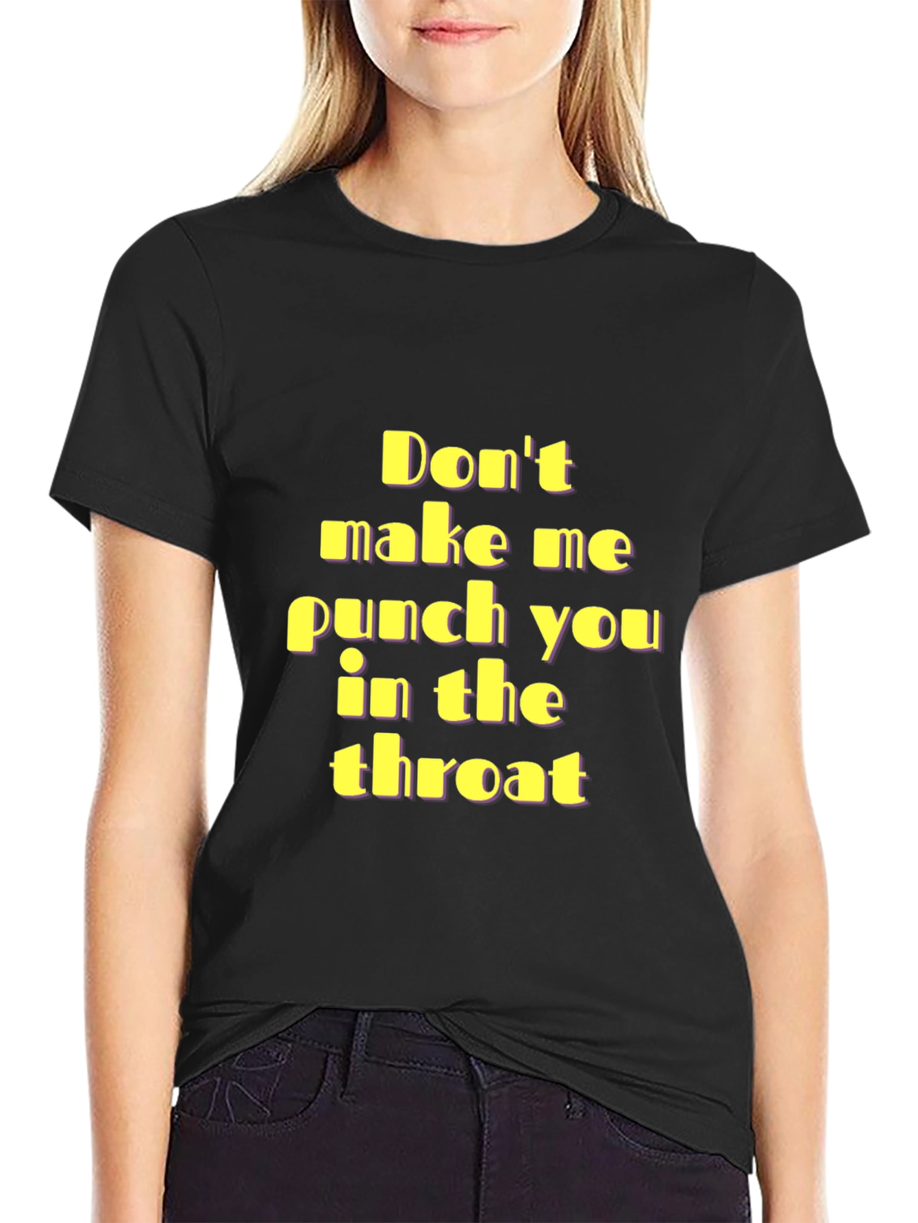 Funny Threat T-Shirt - Punch You In The Throat