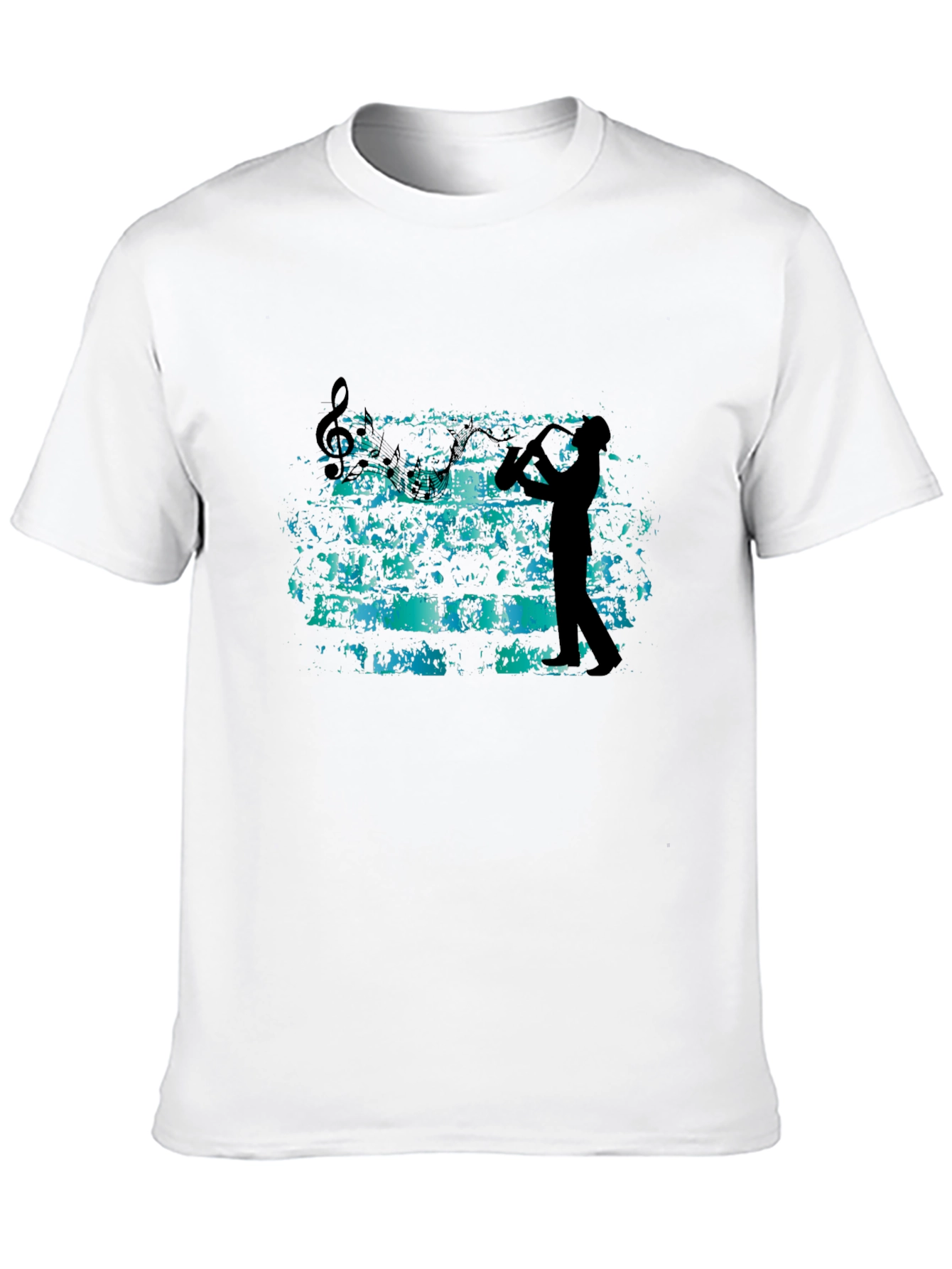 Musician Silhouette T-Shirt - Black Casual Tee