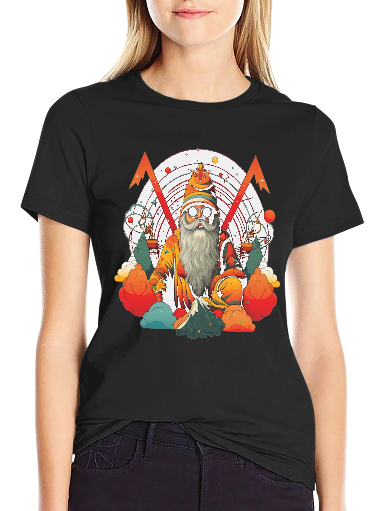 Whimsical Wizard Graphic Tee - Unique Design