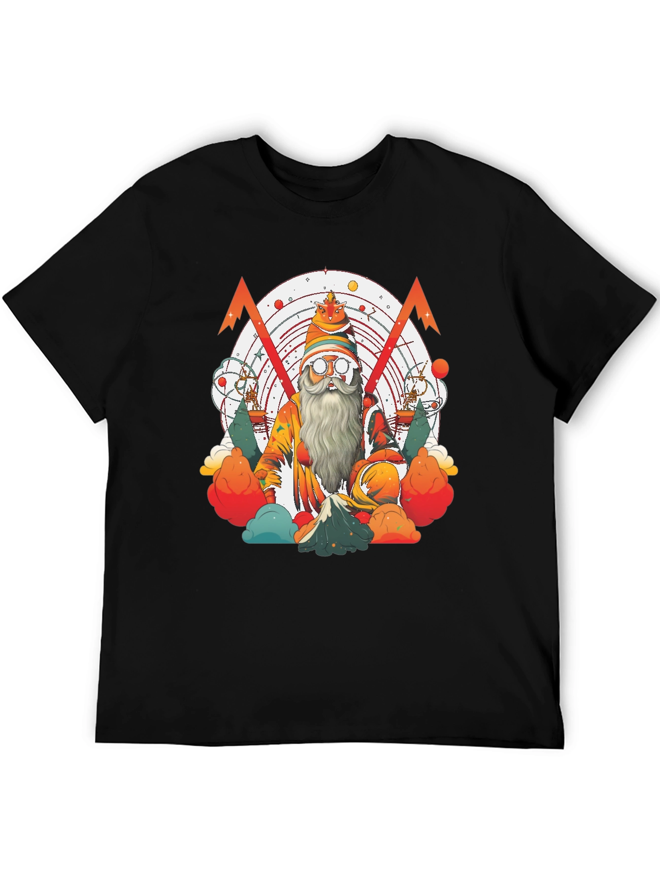 Whimsical Wizard Graphic Tee - Unique Design