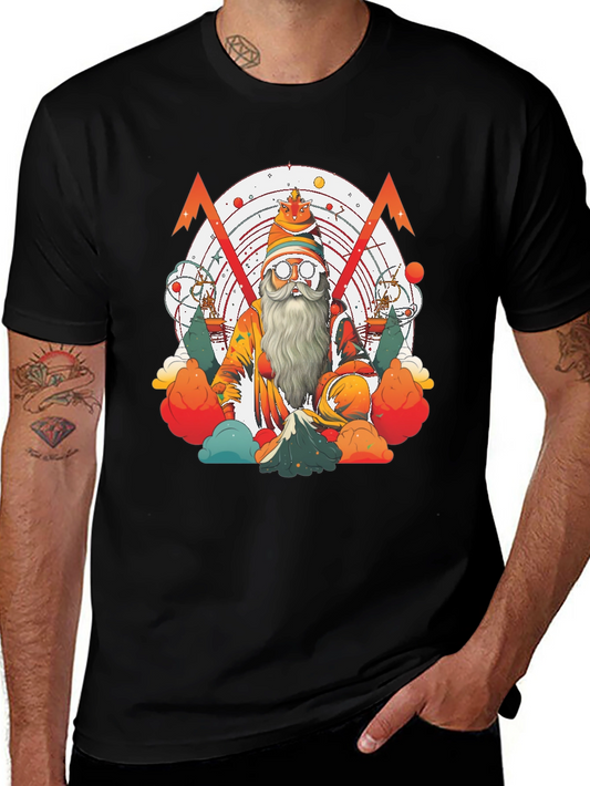 Whimsical Wizard Graphic Tee - Unique Design