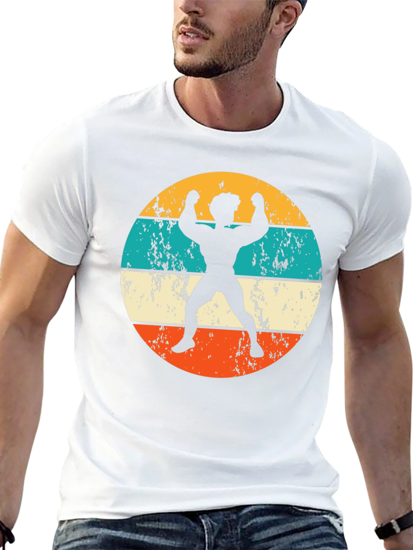 Retro Bodybuilder Graphic T-Shirt