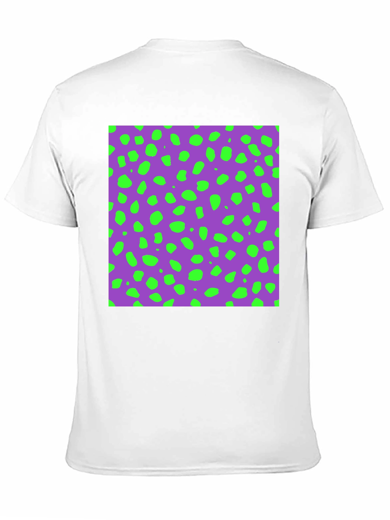 Modern Print T-Shirt - Purple & Green Dots