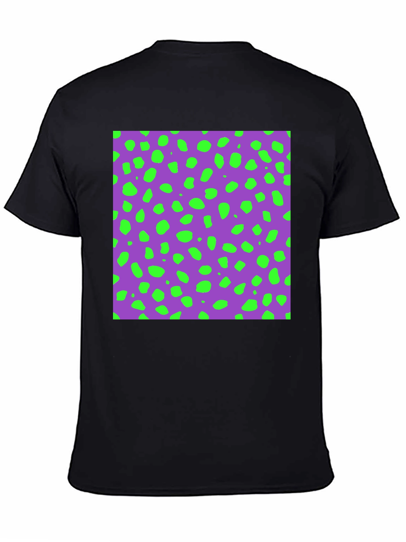 Modern Print T-Shirt - Purple & Green Dots