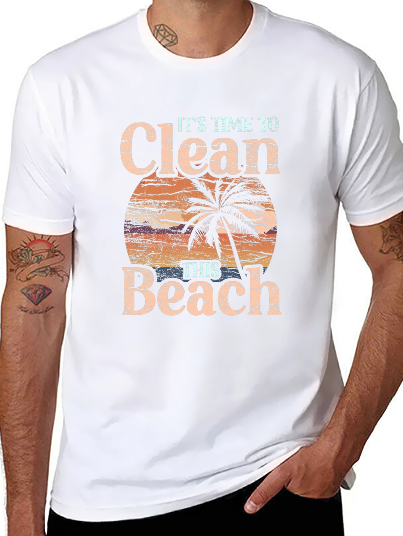Clean Beach T-Shirt - Time to Act