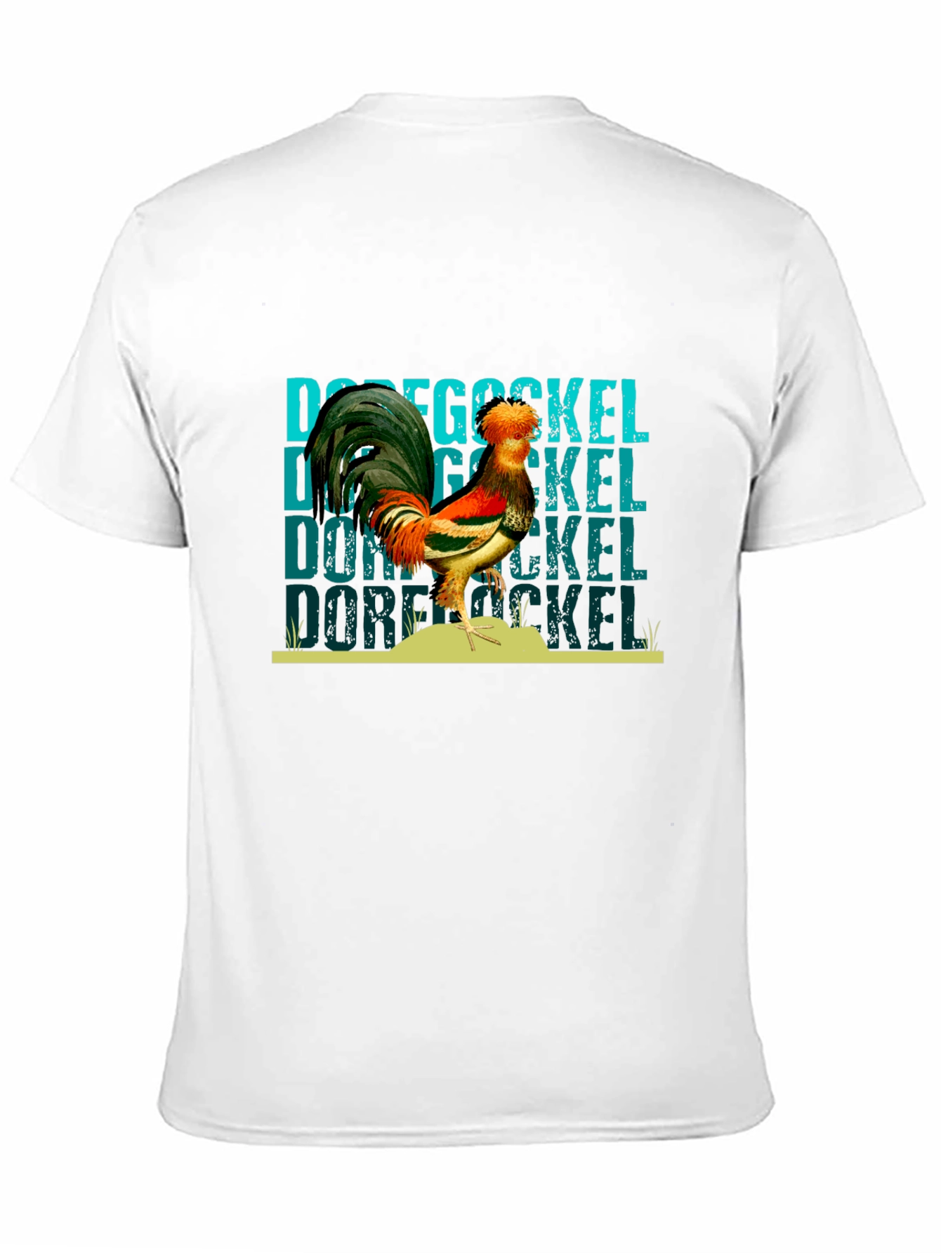 Dorf Gockel Rooster Graphic Black T-Shirt