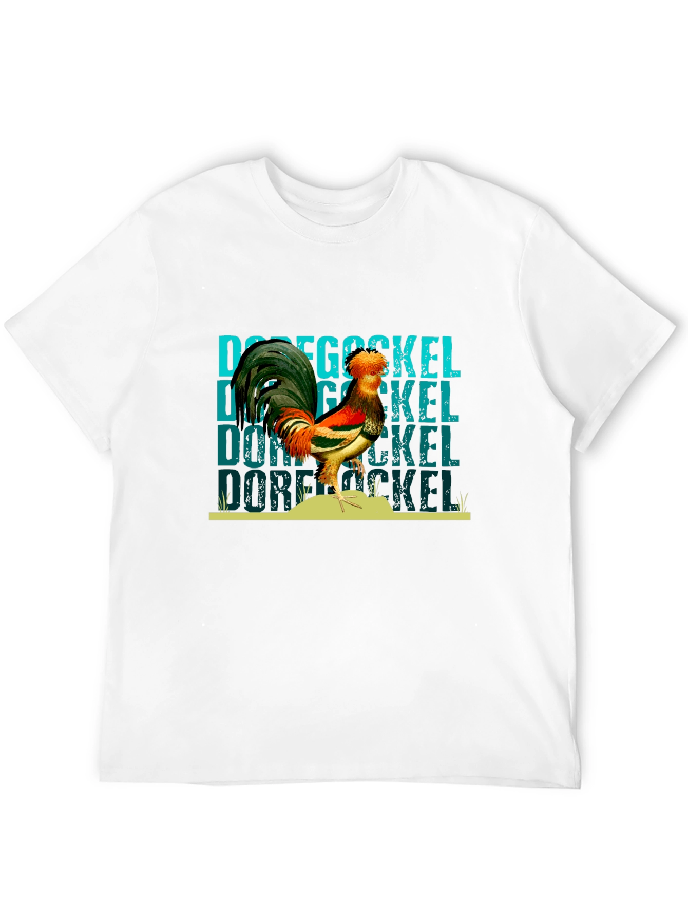 Dorf Gockel Rooster Graphic Black T-Shirt