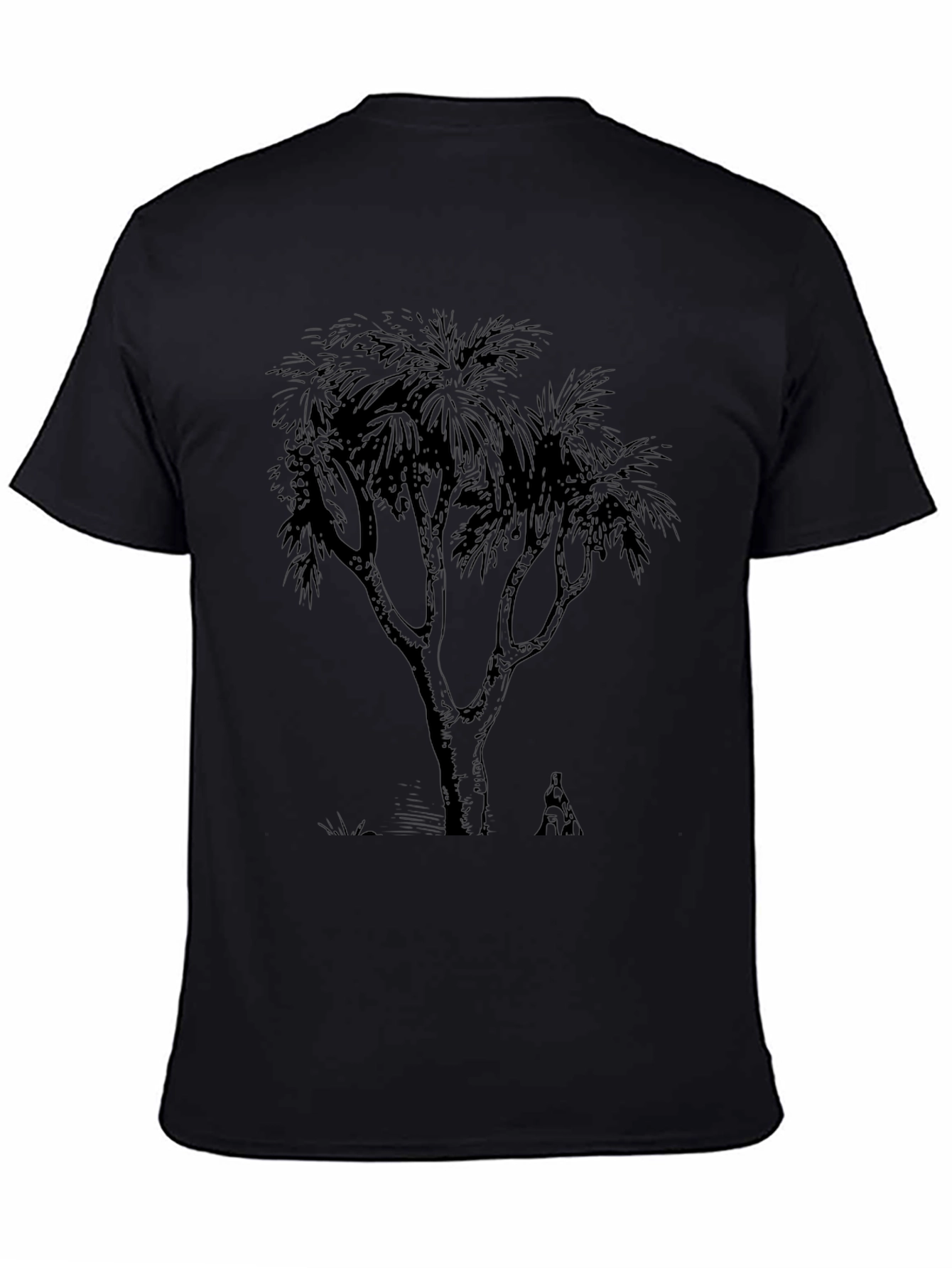 Mens Black Tree Graphic T-Shirt