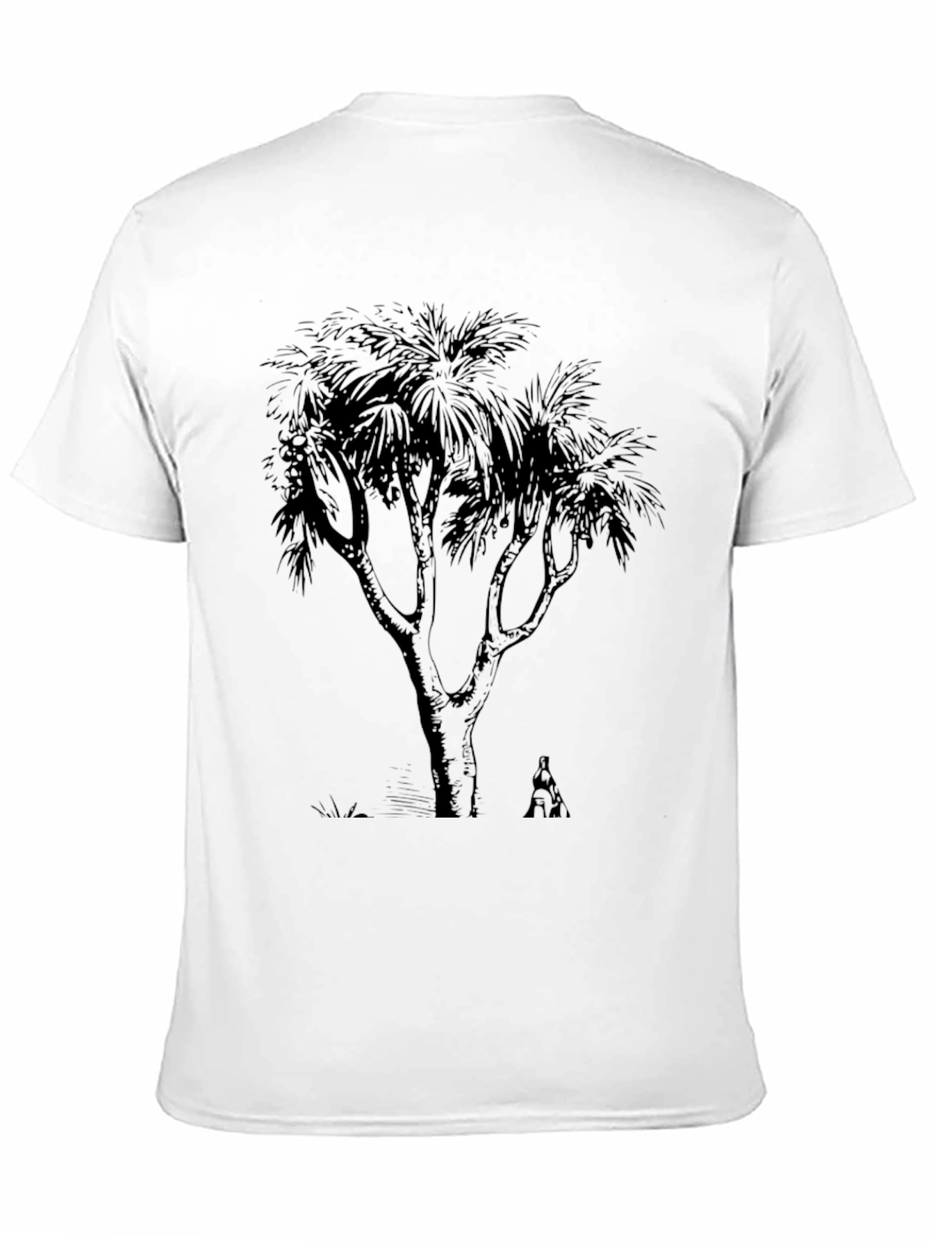 Mens Black Tree Graphic T-Shirt