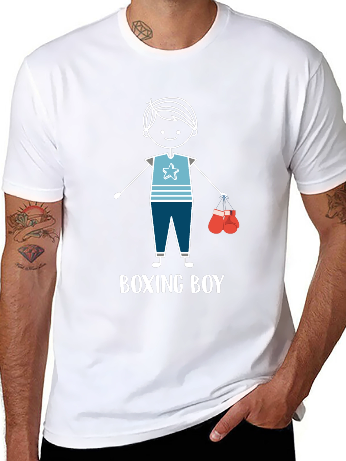 Boxing Boy Graphic T-Shirt - Fun Kids Design