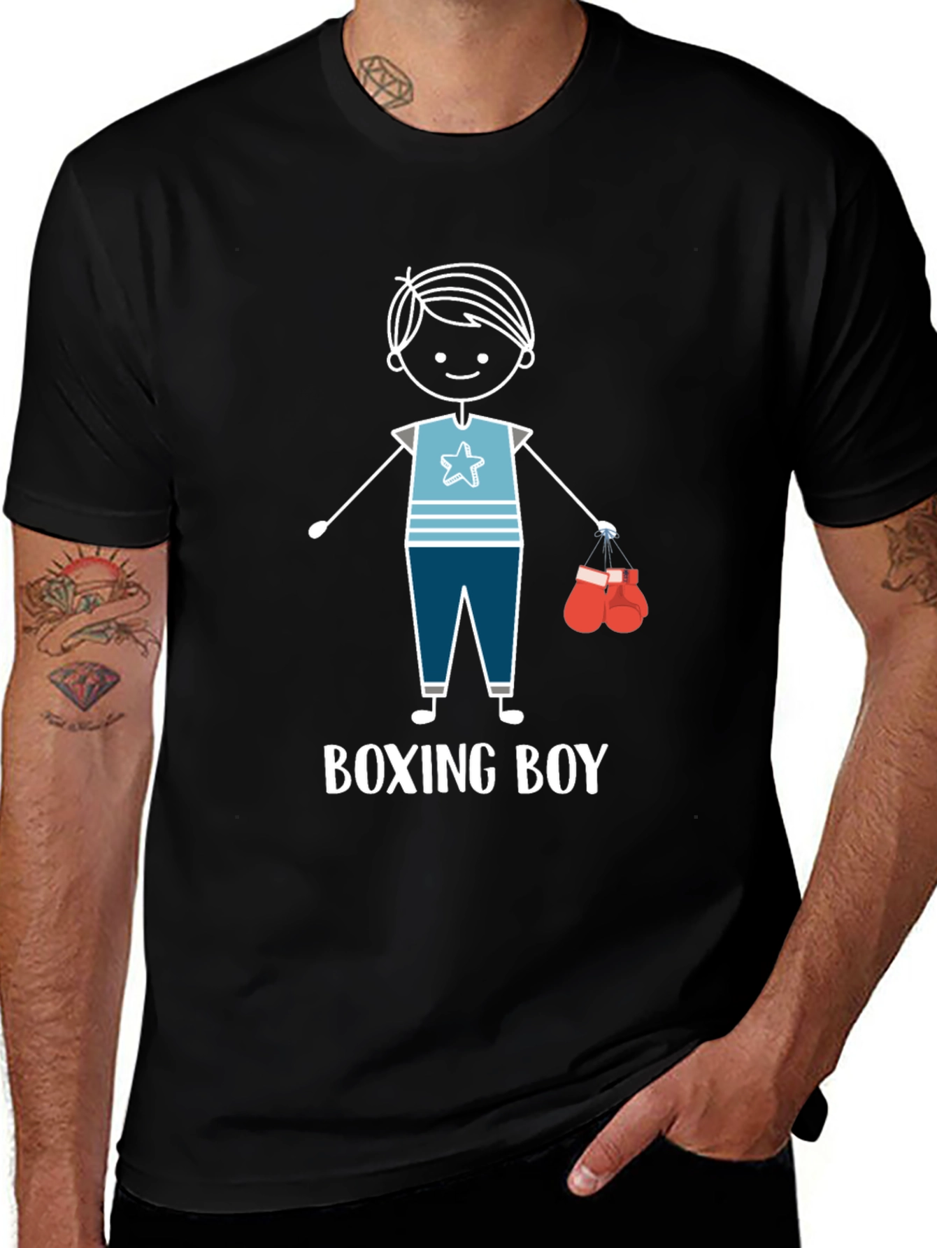 Boxing Boy Graphic T-Shirt - Fun Kids Design