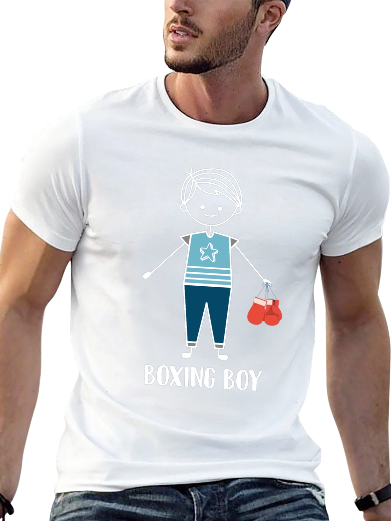 Boxing Boy Graphic T-Shirt - Fun Kids Design