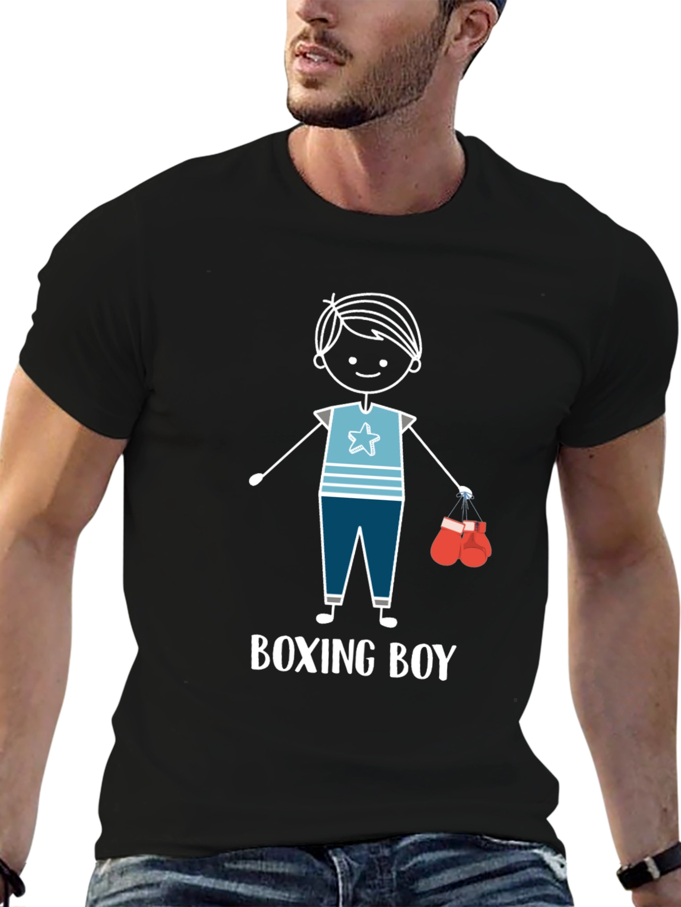 Boxing Boy Graphic T-Shirt - Fun Kids Design
