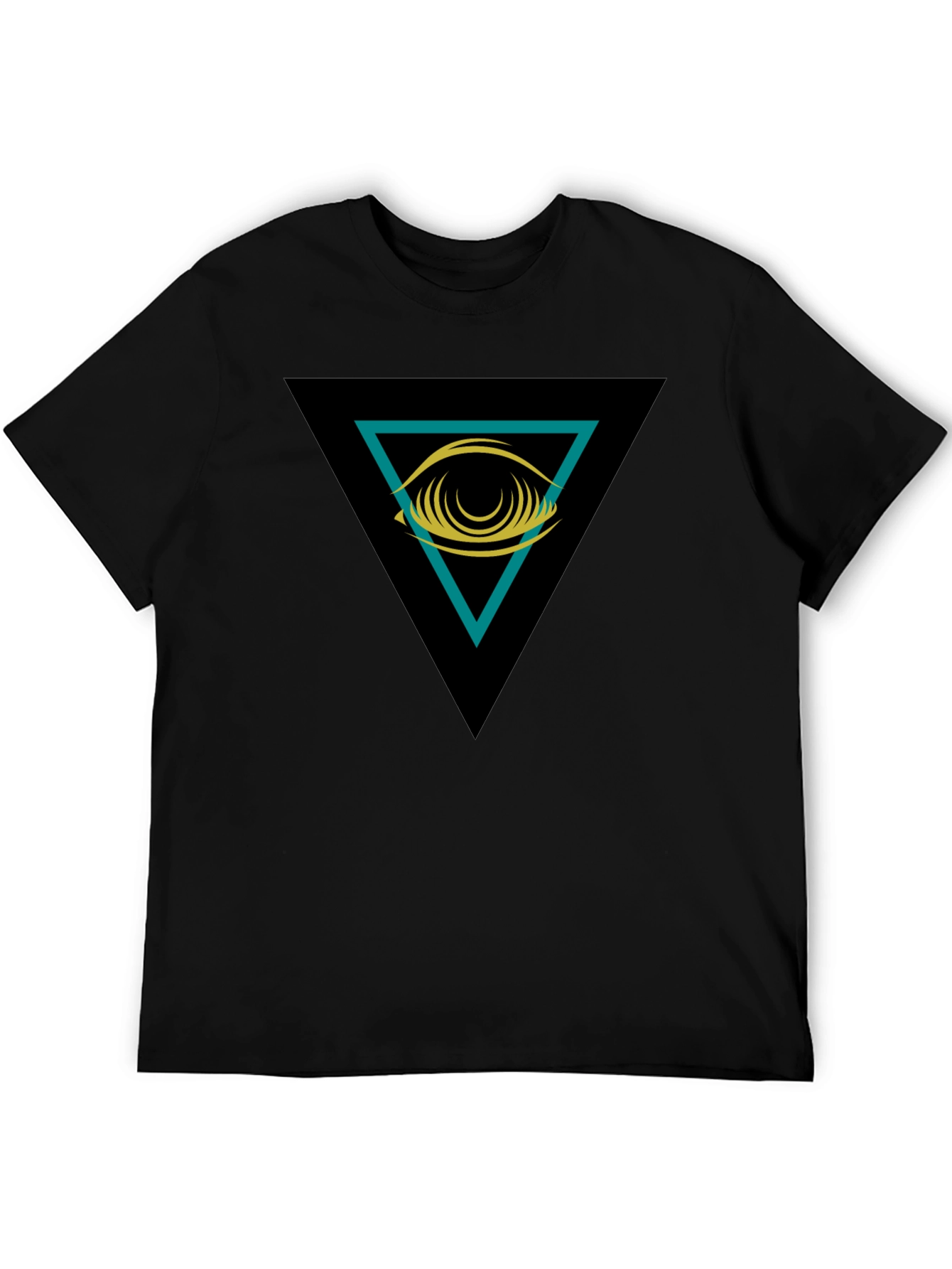 Eye in Triangle Graphic Black Tee
