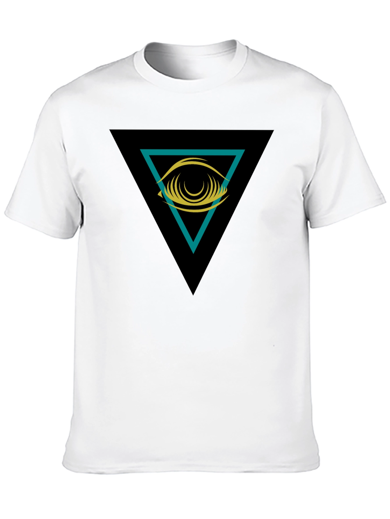 Eye in Triangle Graphic Black Tee
