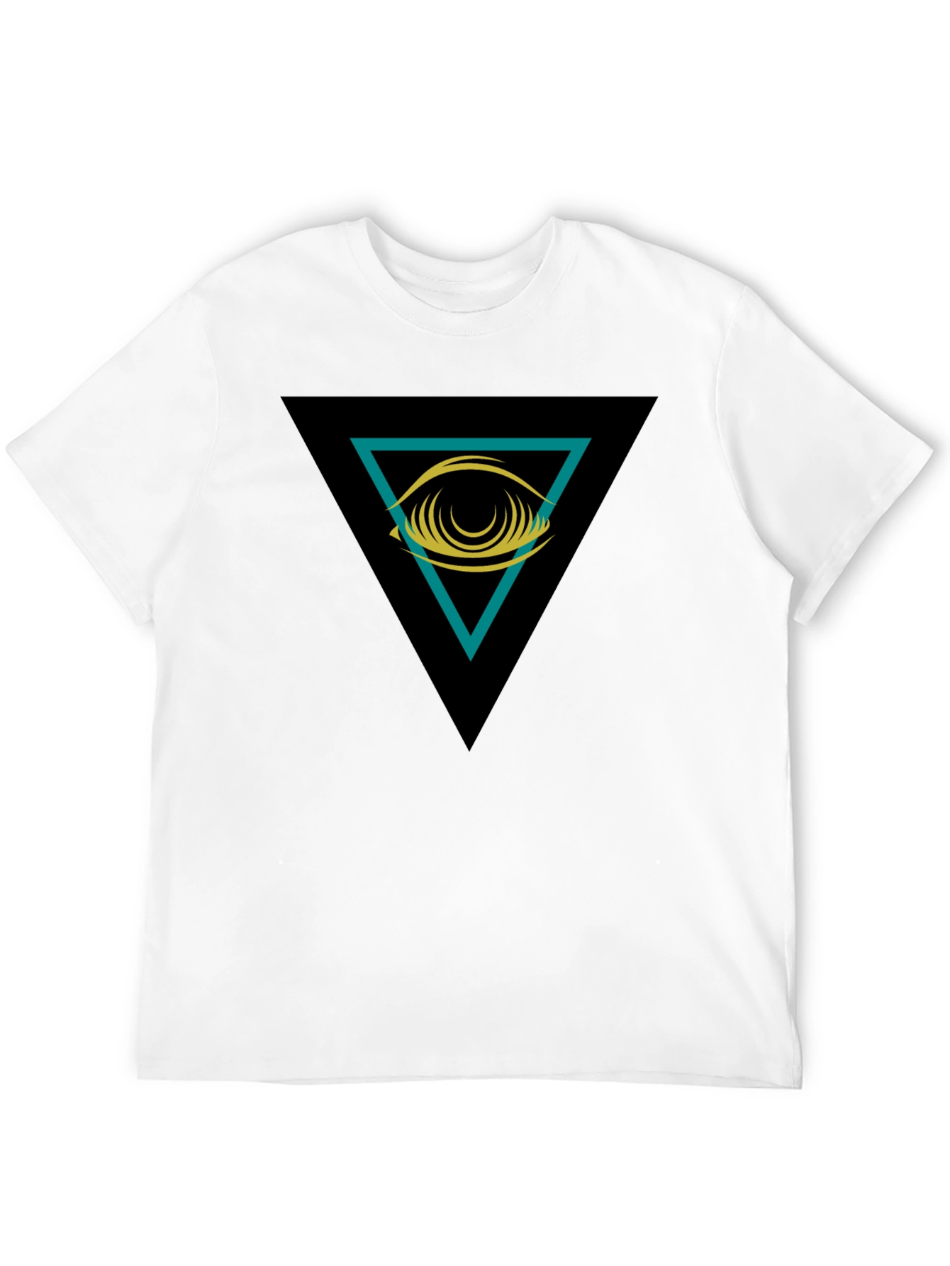 Eye in Triangle Graphic Black Tee