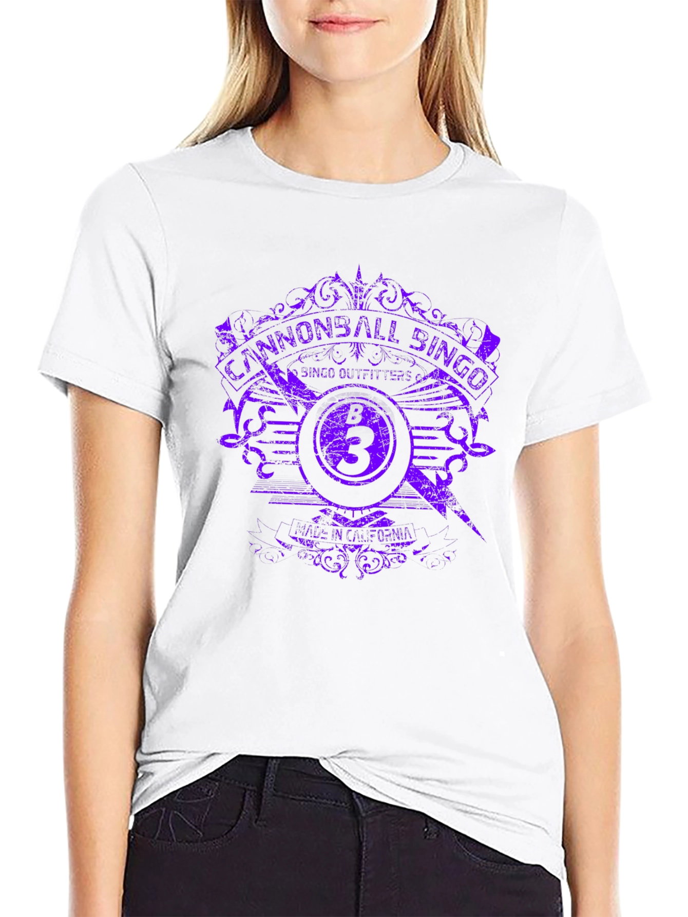 Cannonball Bingo Purple Graphic Tee