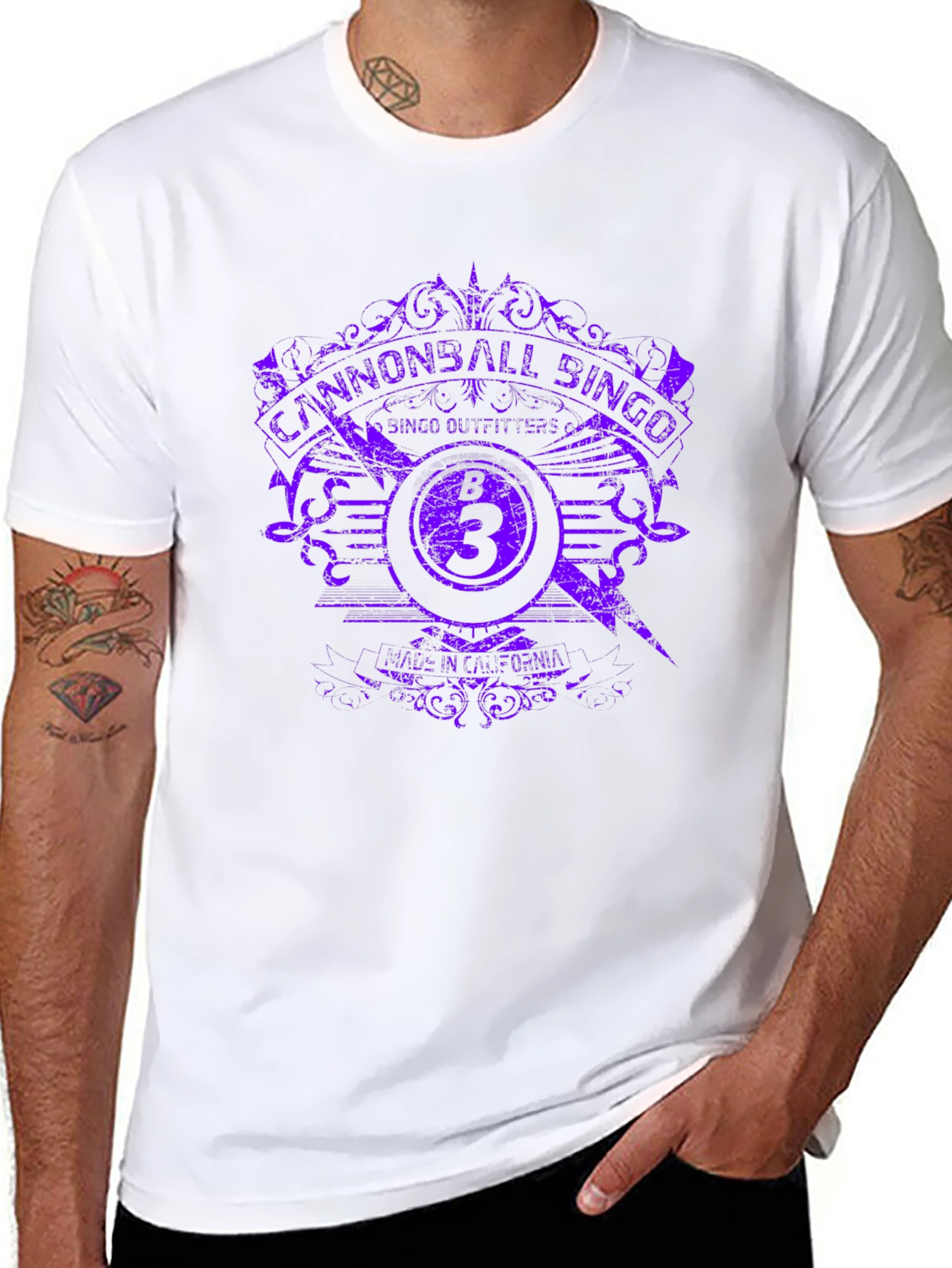 Cannonball Bingo Purple Graphic Tee