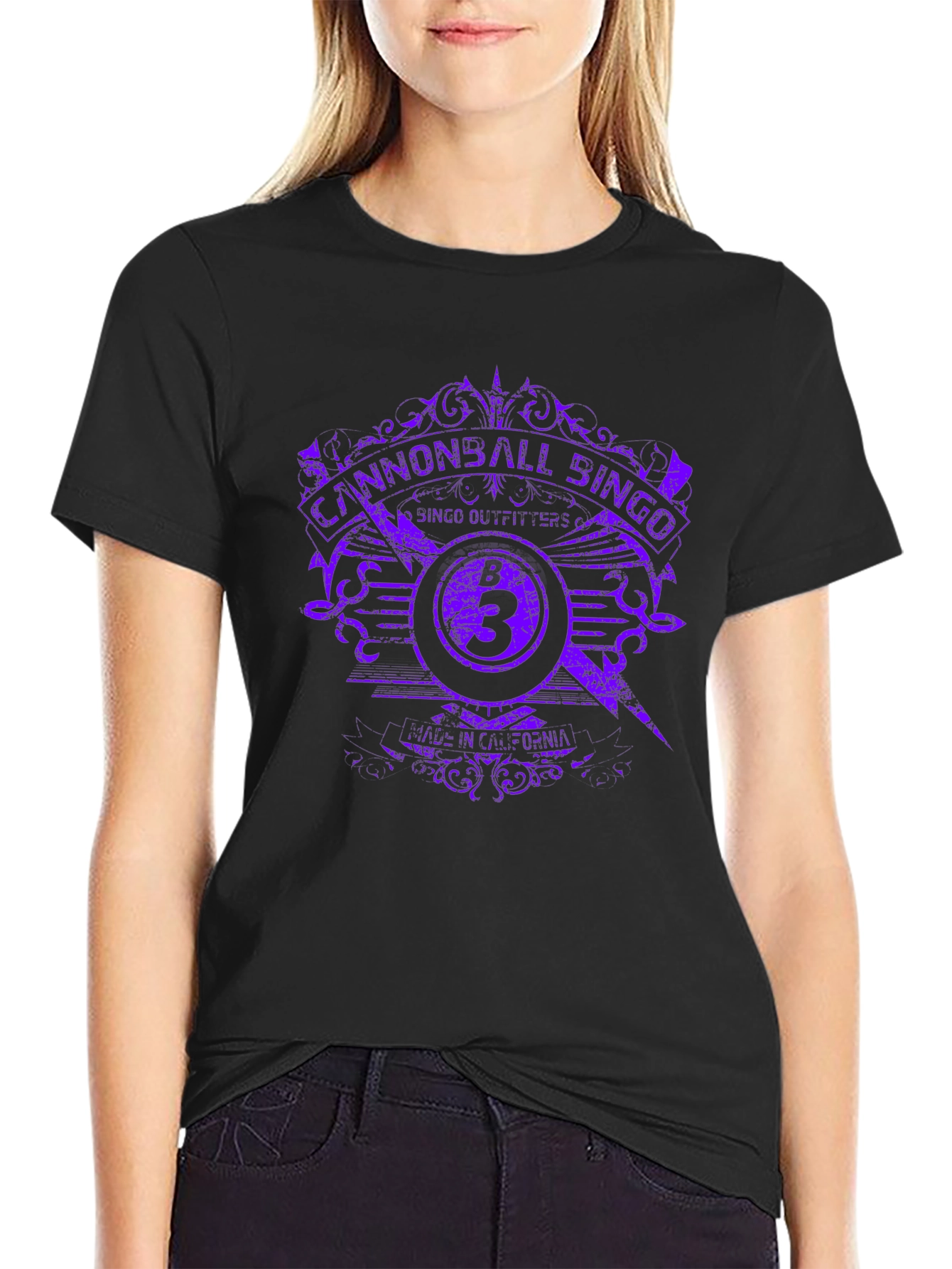 Cannonball Bingo Purple Graphic Tee