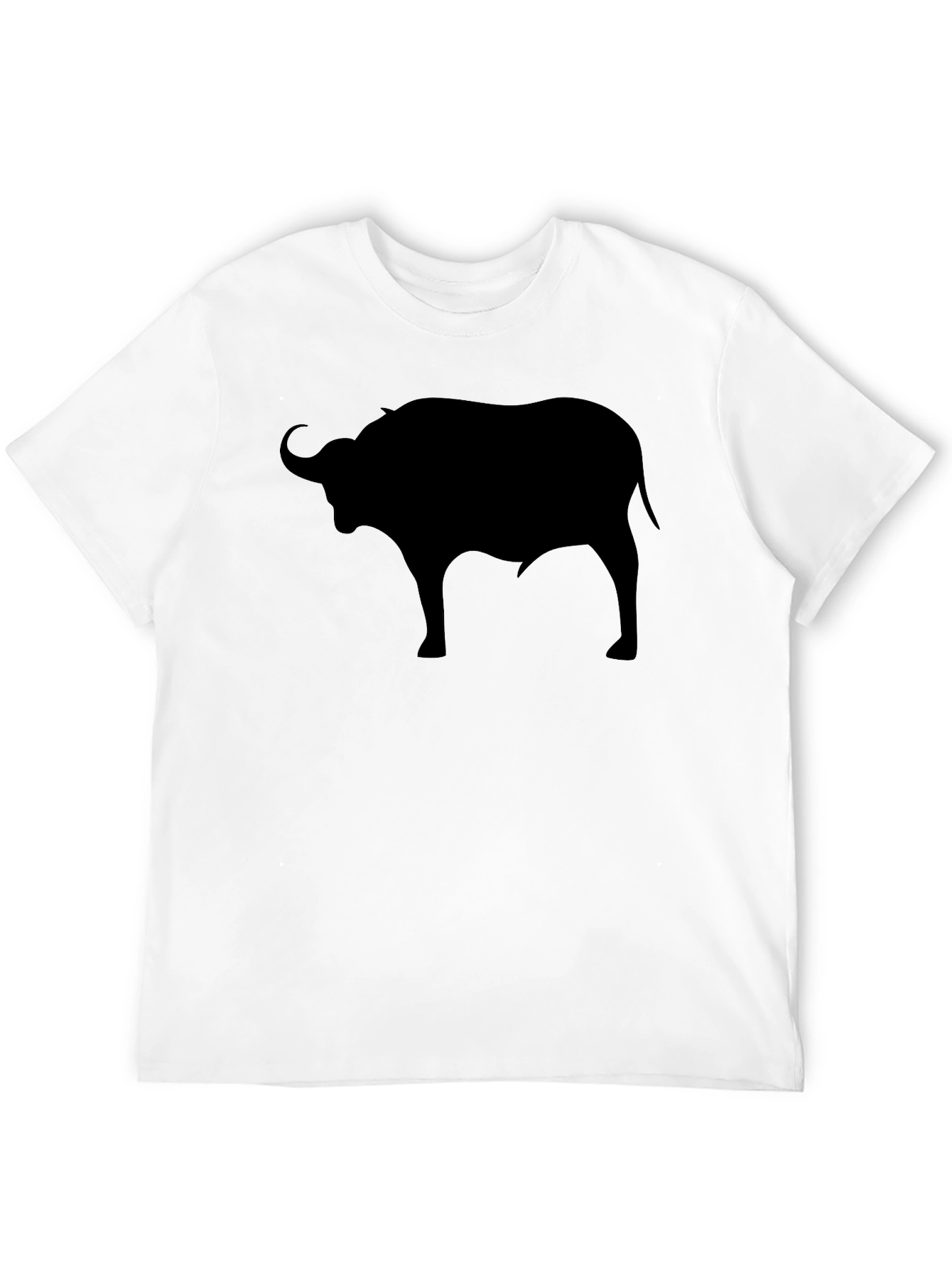 Black Bull Silhouette Graphic T-Shirt - Mens Casual Tee