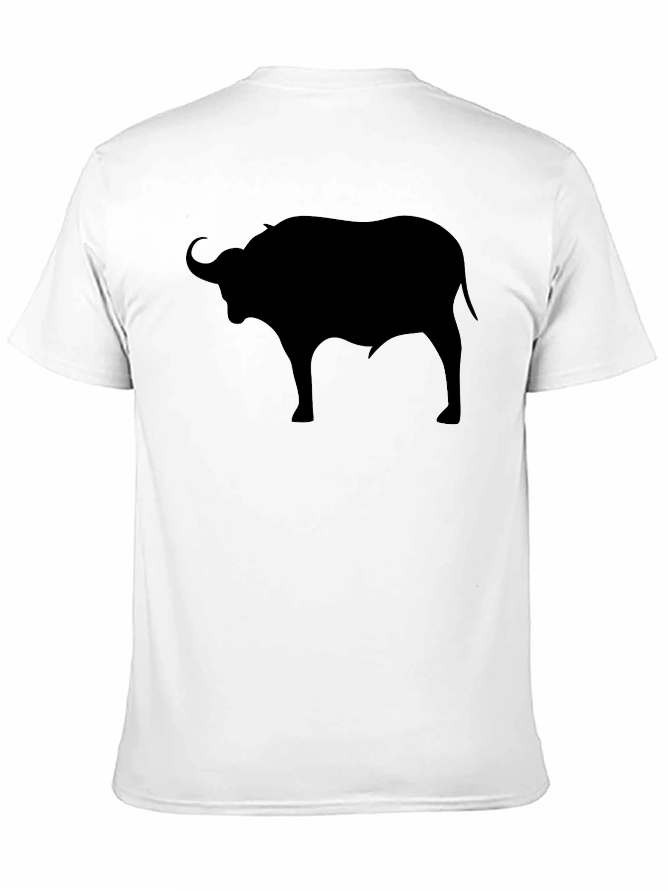Black Bull Silhouette Graphic T-Shirt - Mens Casual Tee