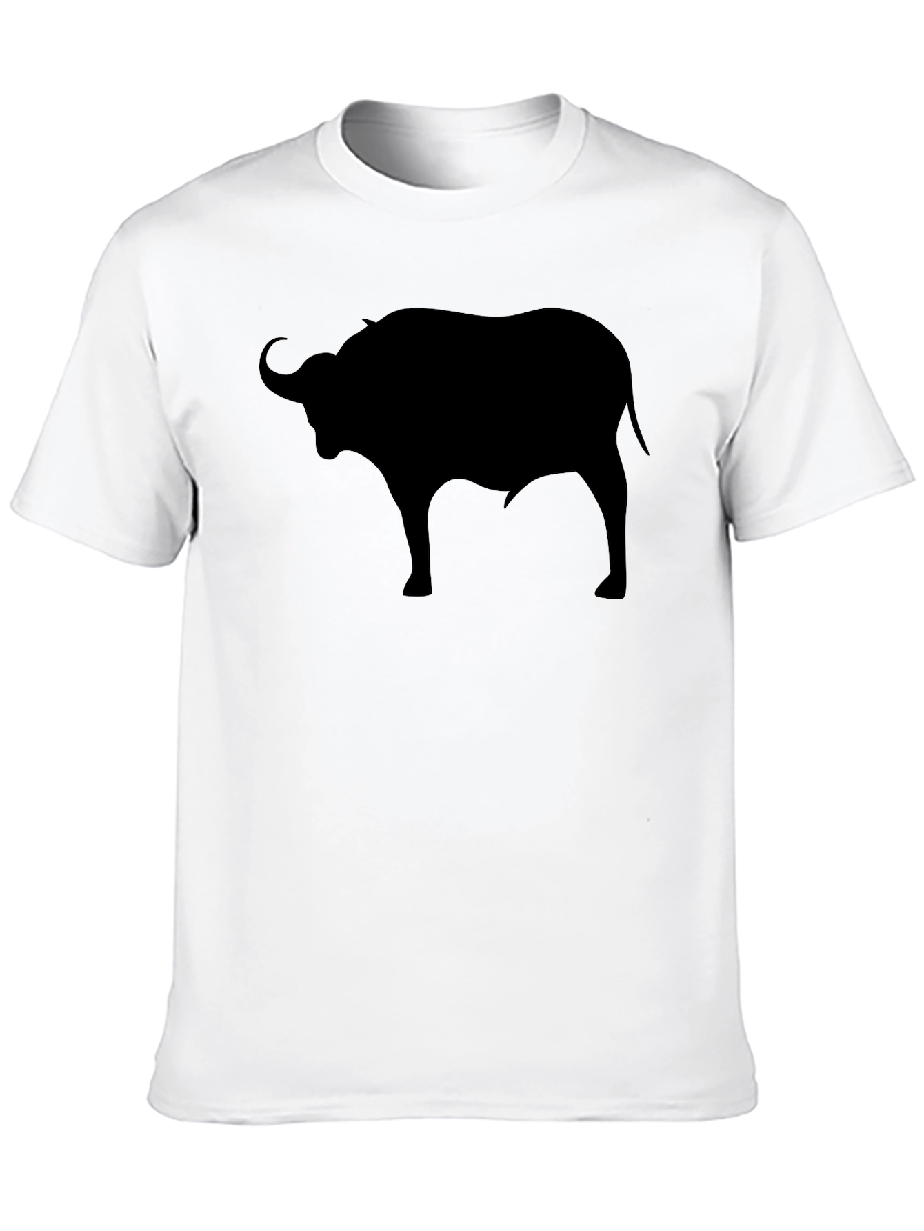 Black Bull Silhouette Graphic T-Shirt - Mens Casual Tee
