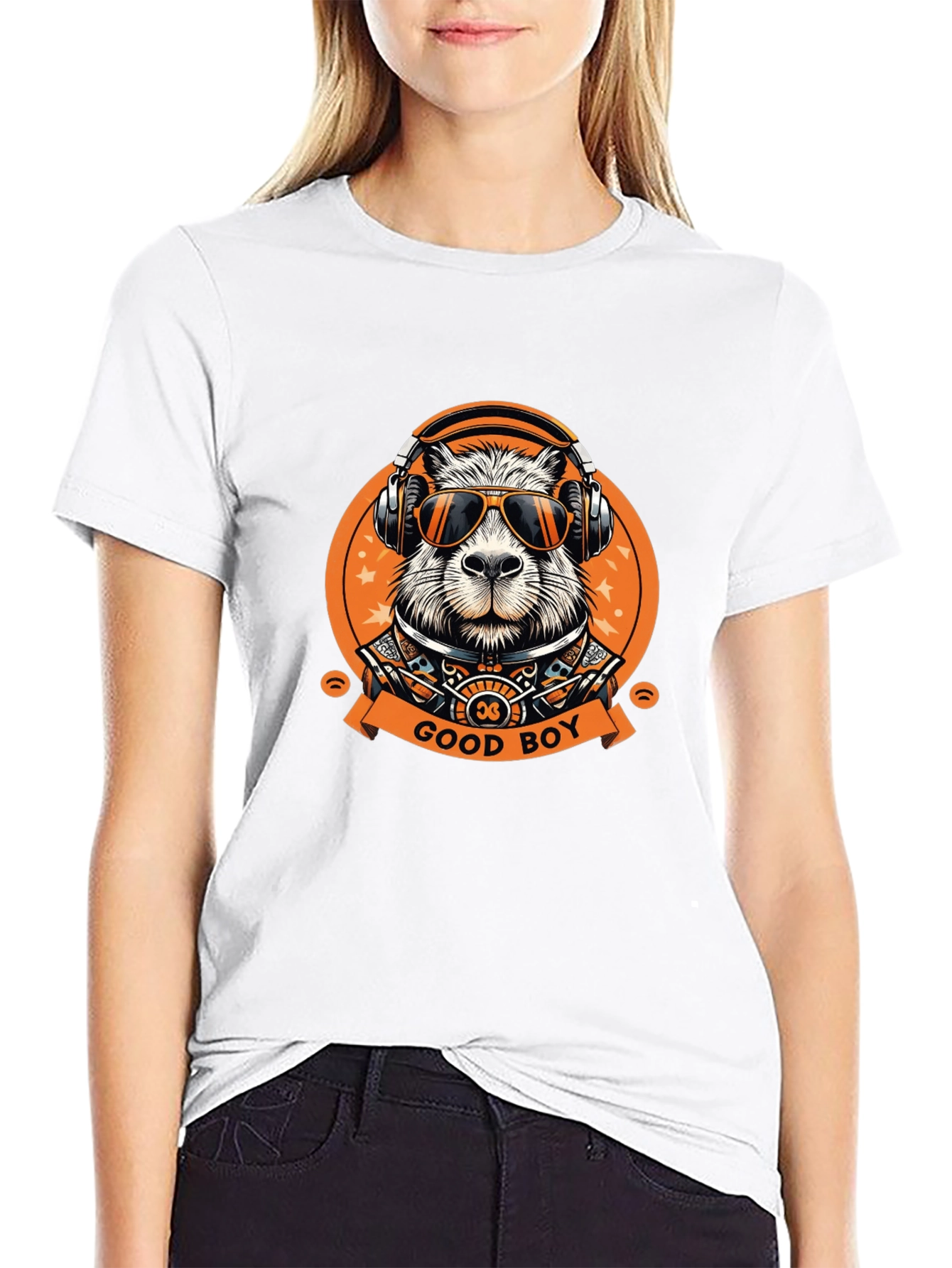 Good Boy Capybara Graphic Tee - Trendy Animal Design