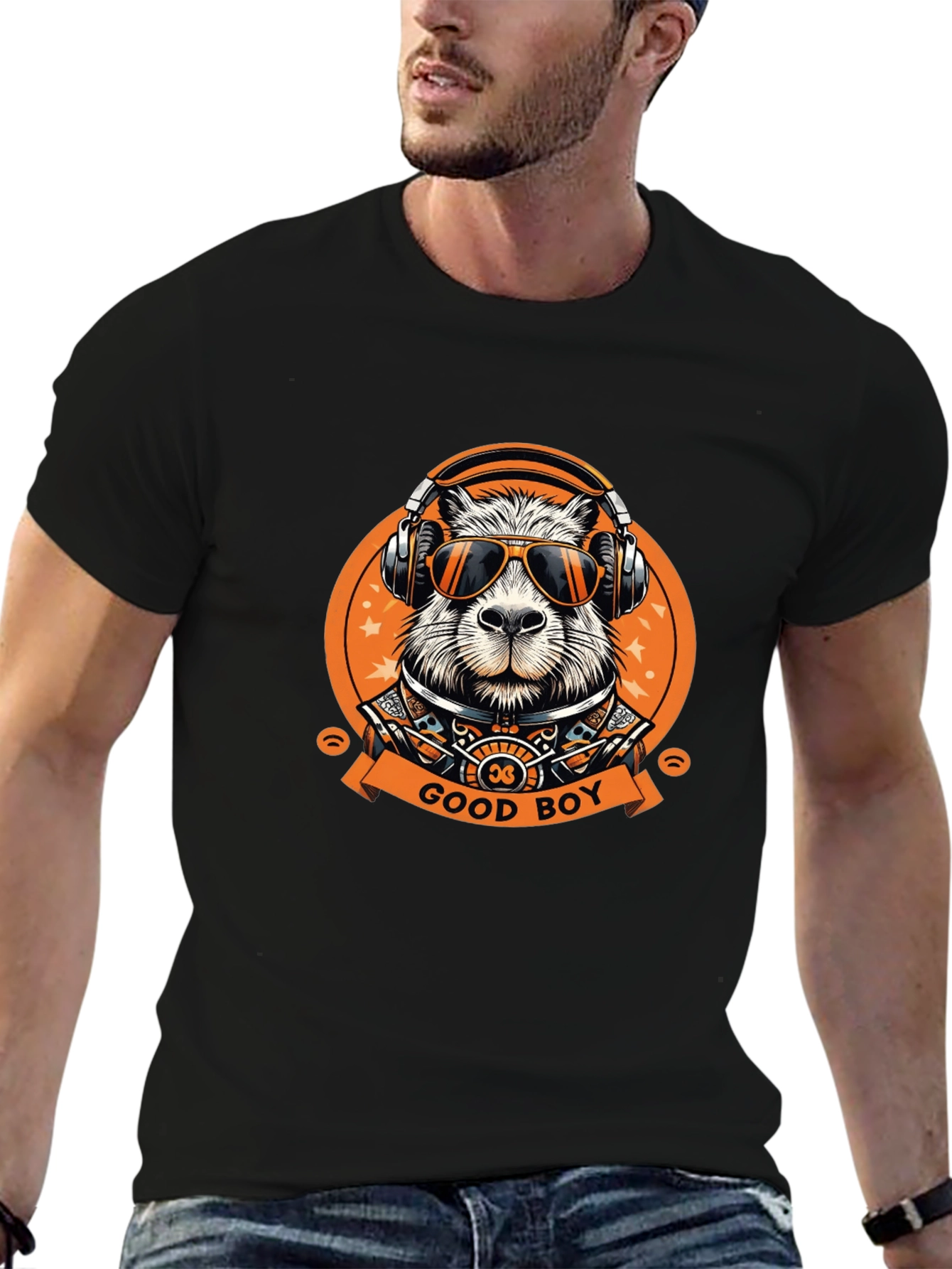 Good Boy Capybara Graphic Tee - Trendy Animal Design