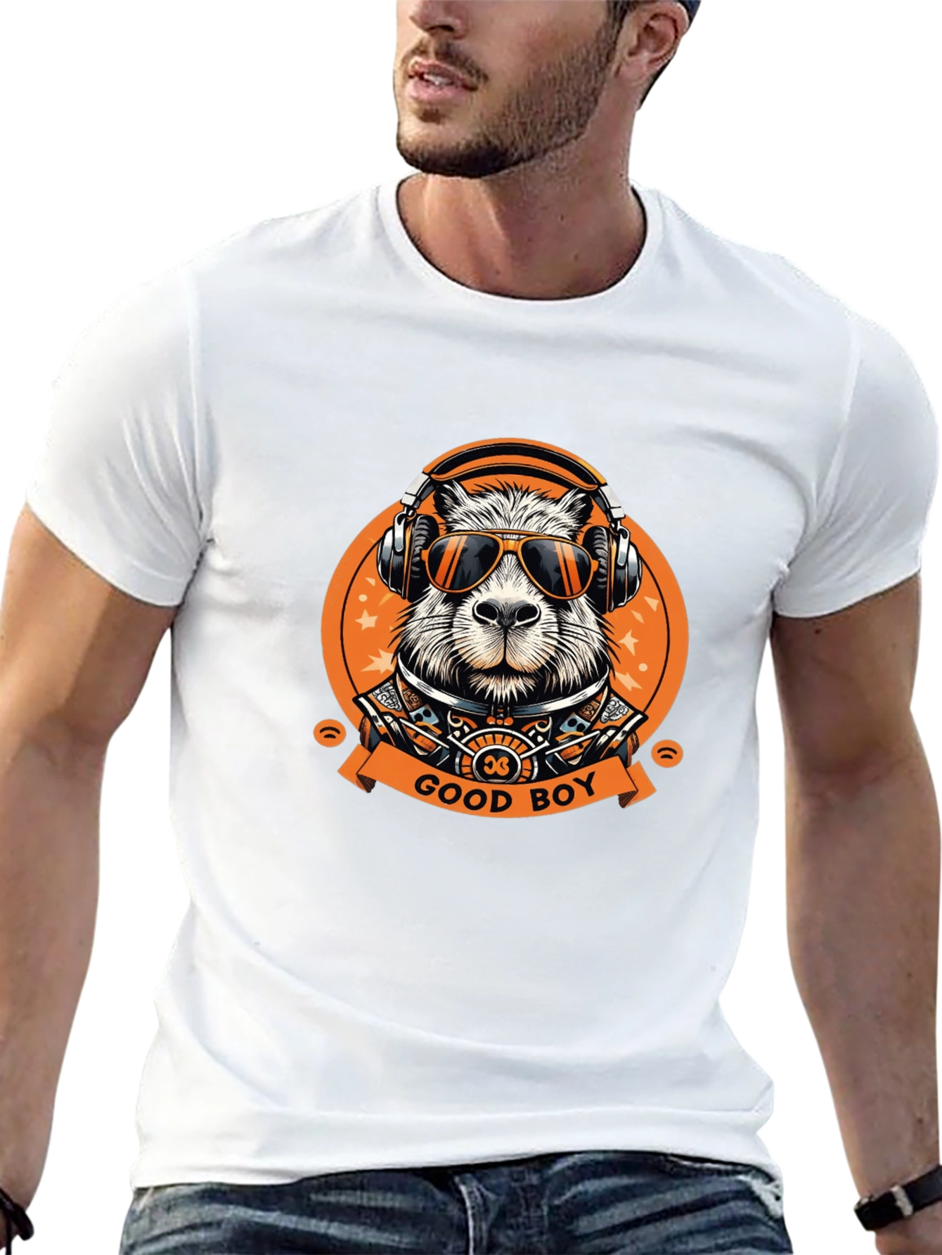 Good Boy Capybara Graphic Tee - Trendy Animal Design
