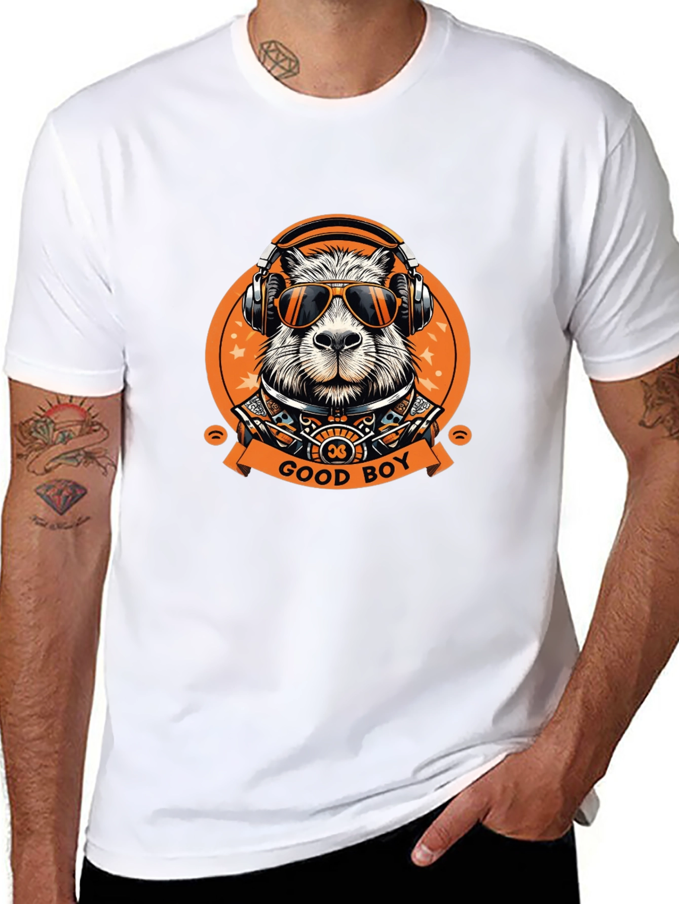 Good Boy Capybara Graphic Tee - Trendy Animal Design
