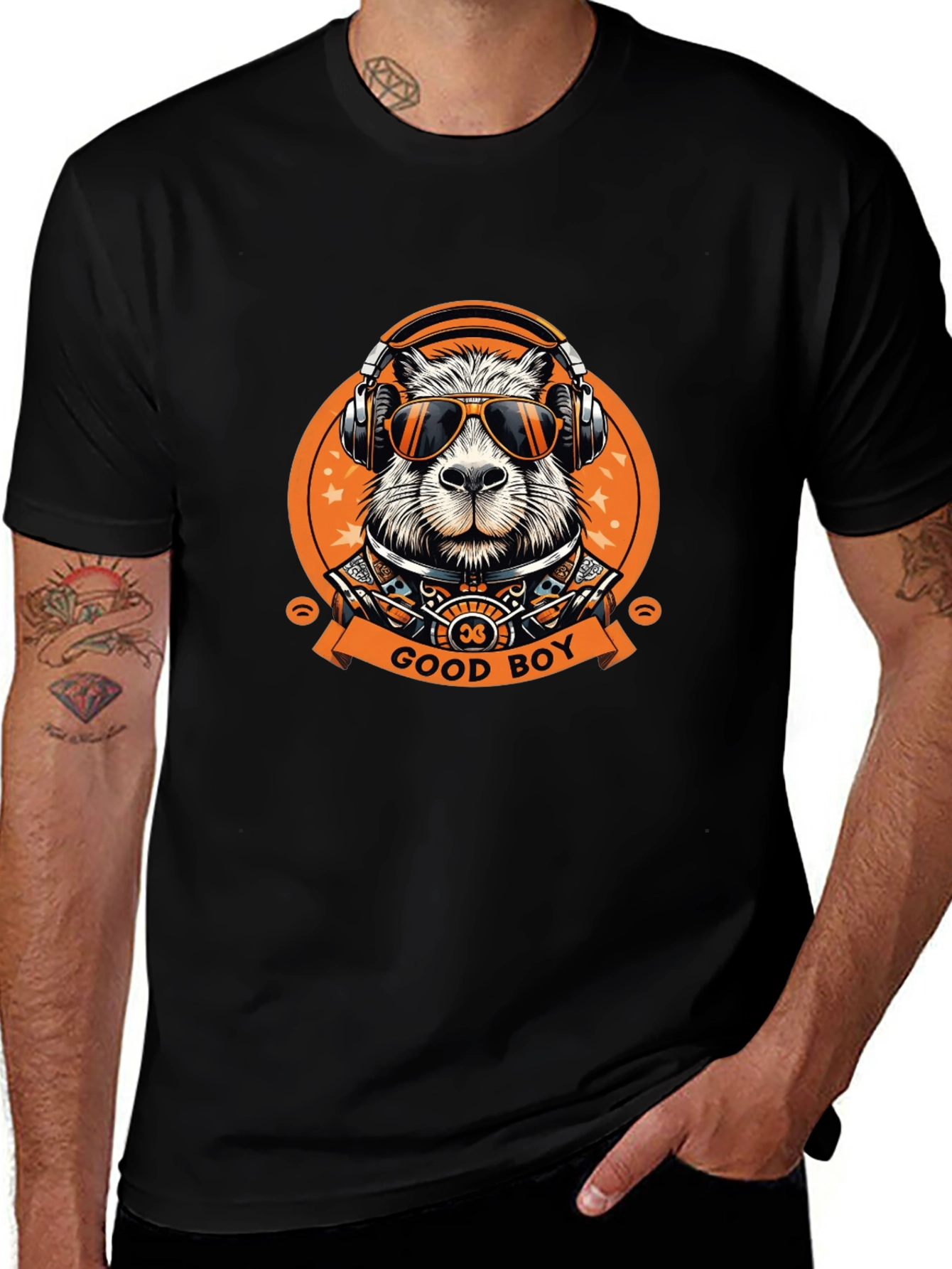 Good Boy Capybara Graphic Tee - Trendy Animal Design