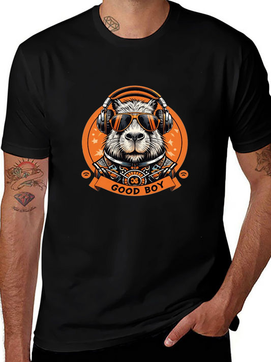 Good Boy Capybara Graphic Tee - Trendy Animal Design