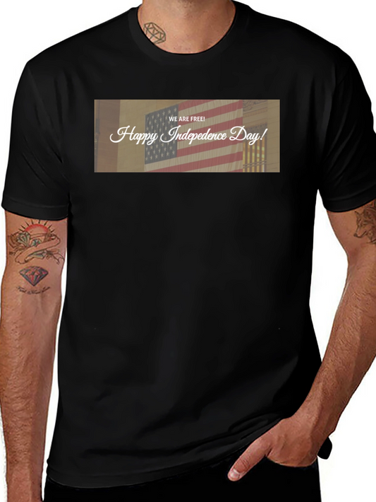 Happy Independence Day T-Shirt - USA Flag Tee