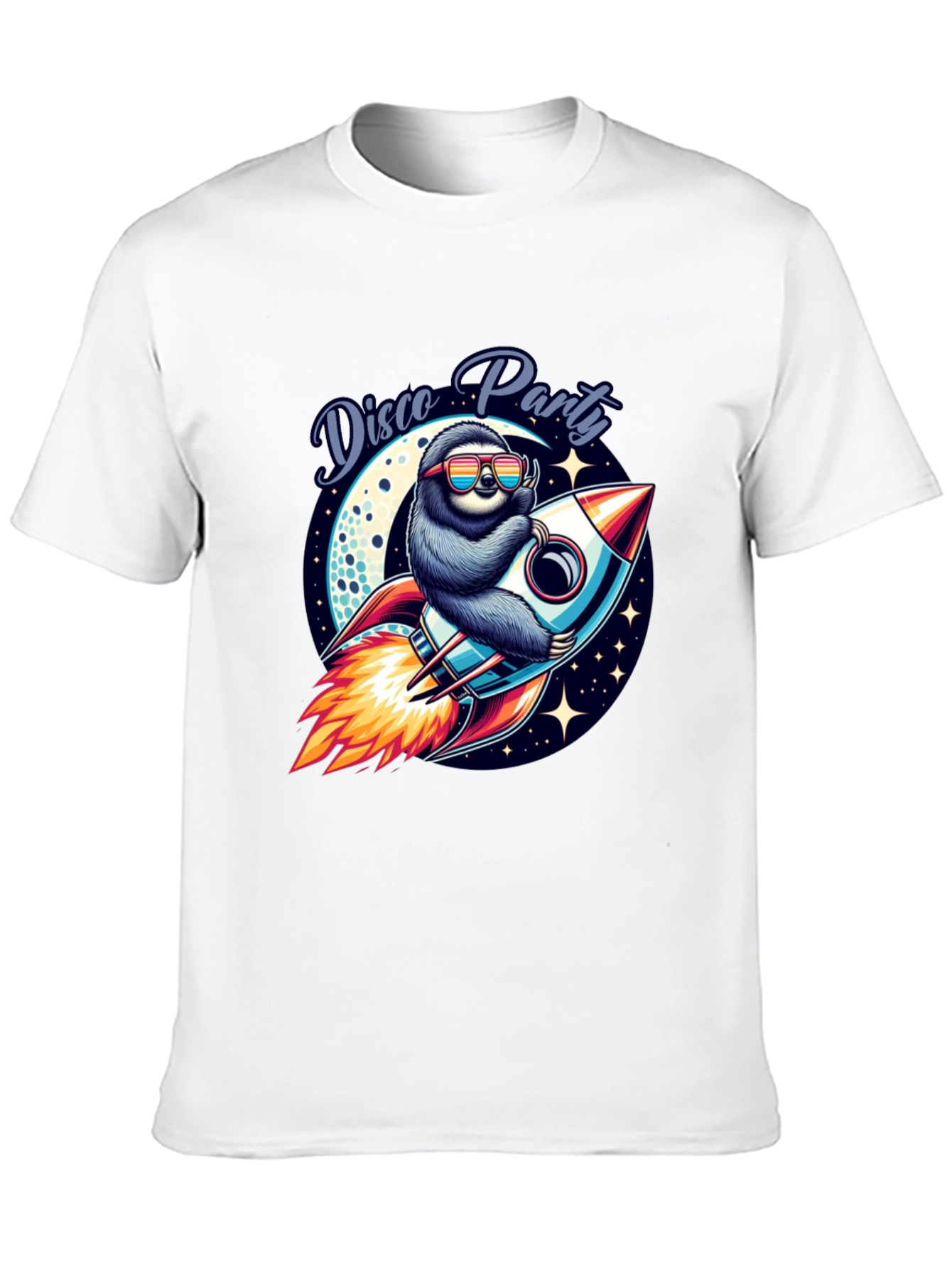 Disco Sloth Rocket Graphic Tee