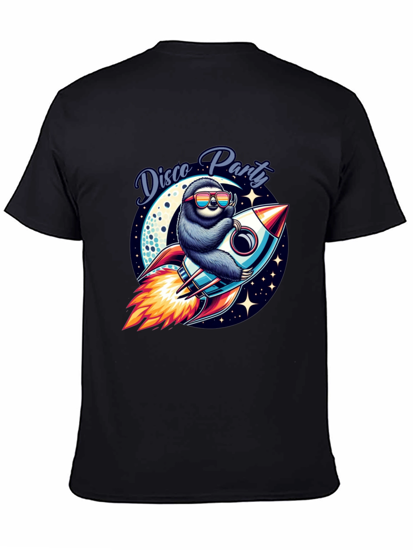 Disco Sloth Rocket Graphic Tee